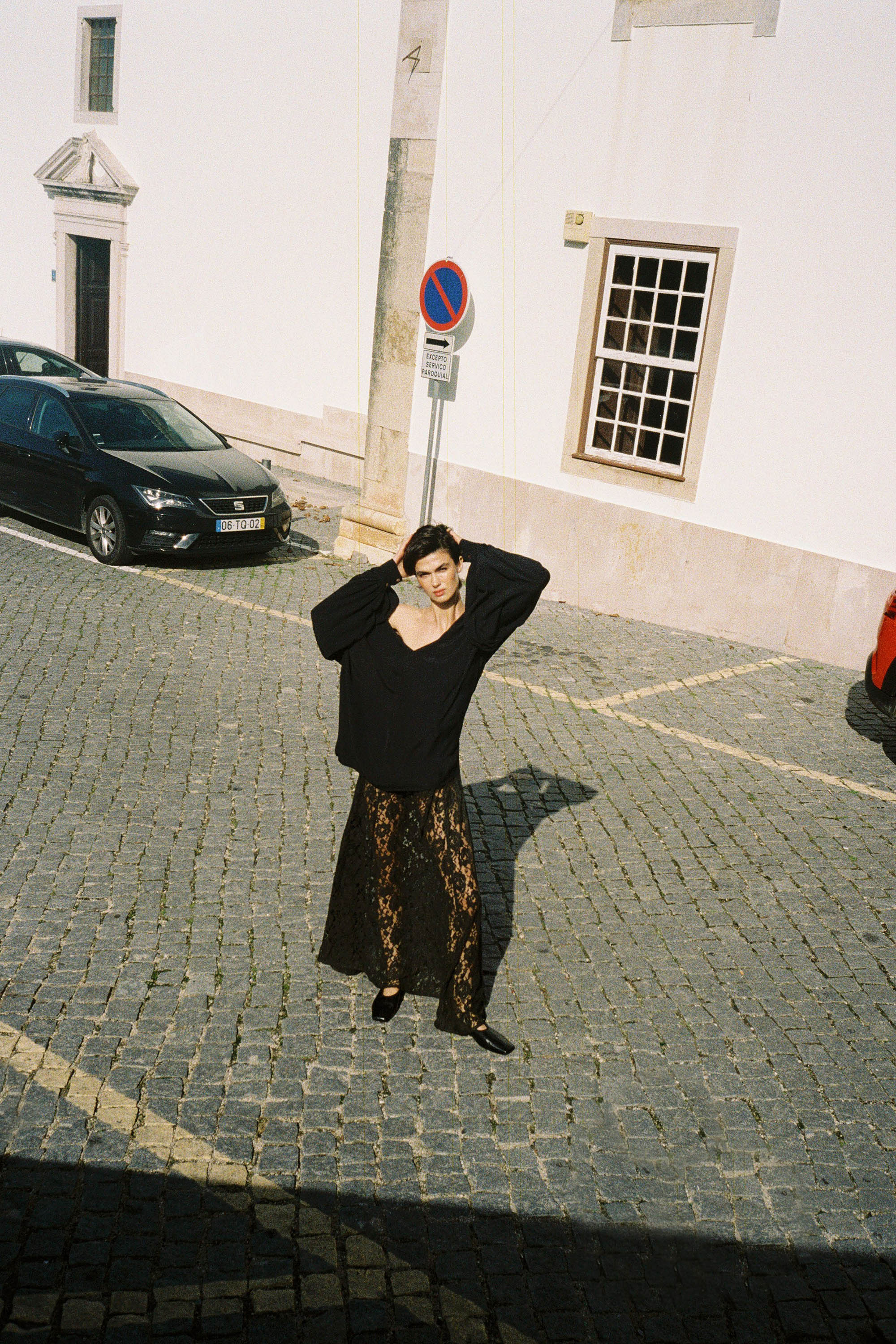 Lace Slip Skirt - Black - RUM Amsterdam