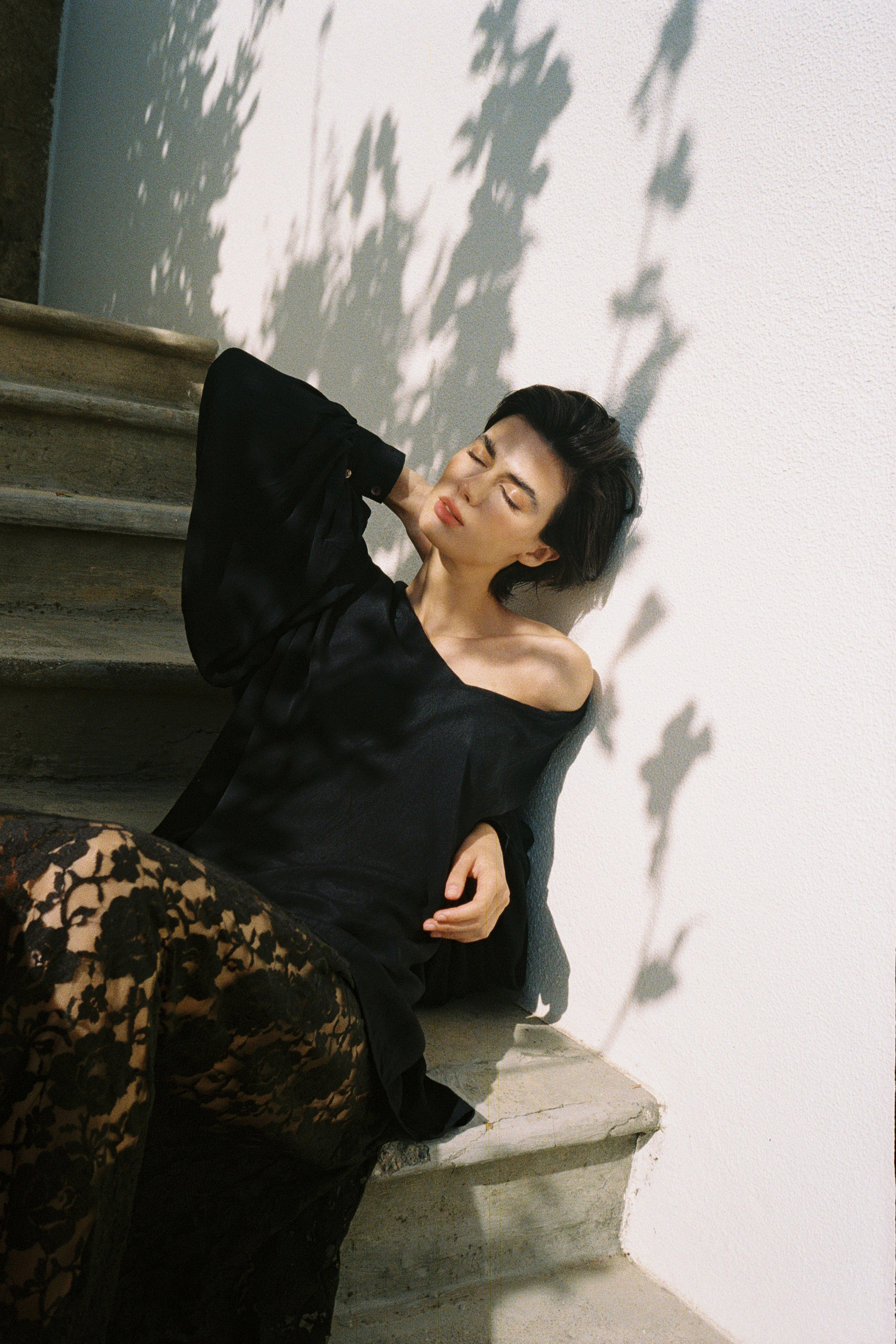 Lace Slip Skirt - Black