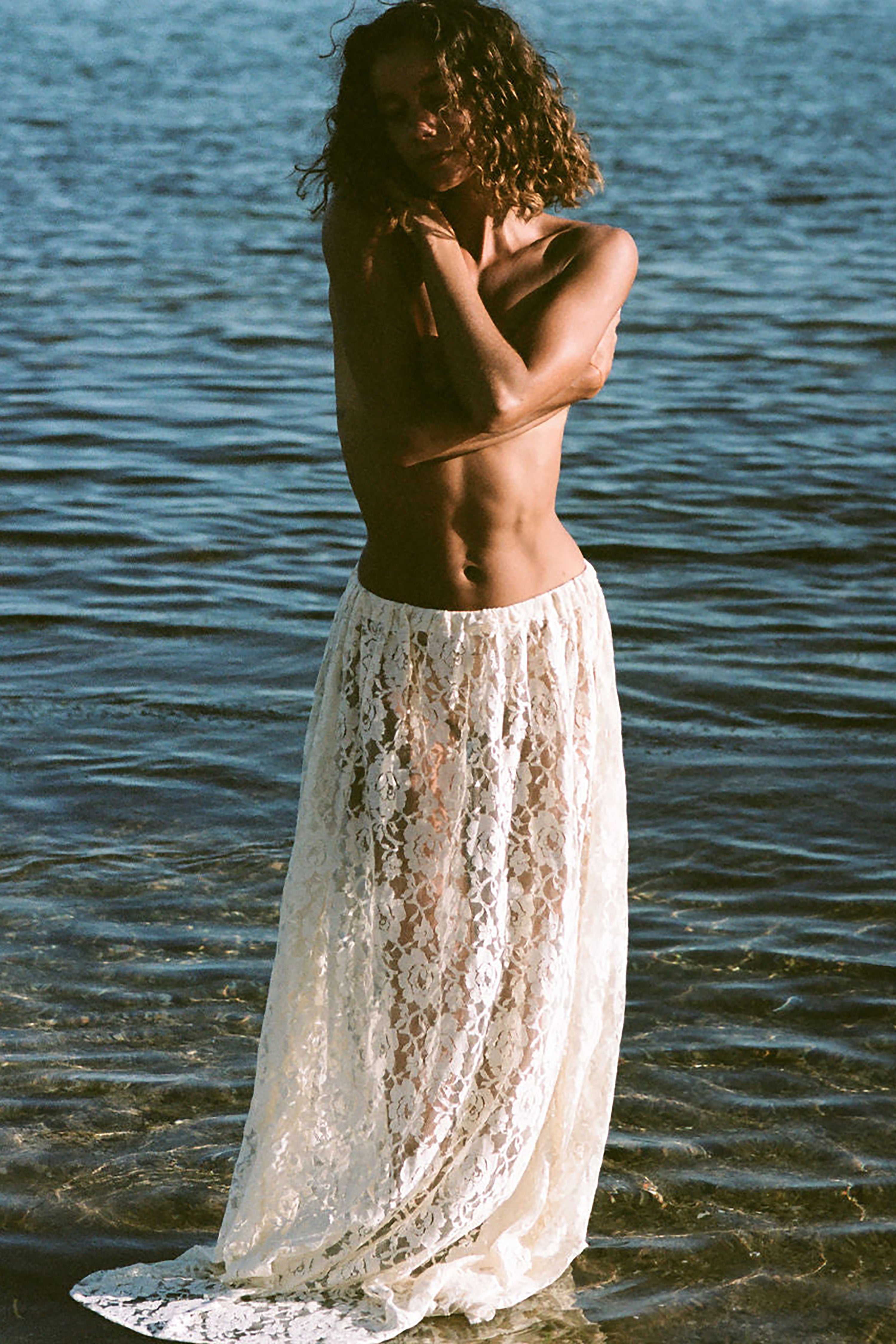 Lace Slip Skirt - Ecru