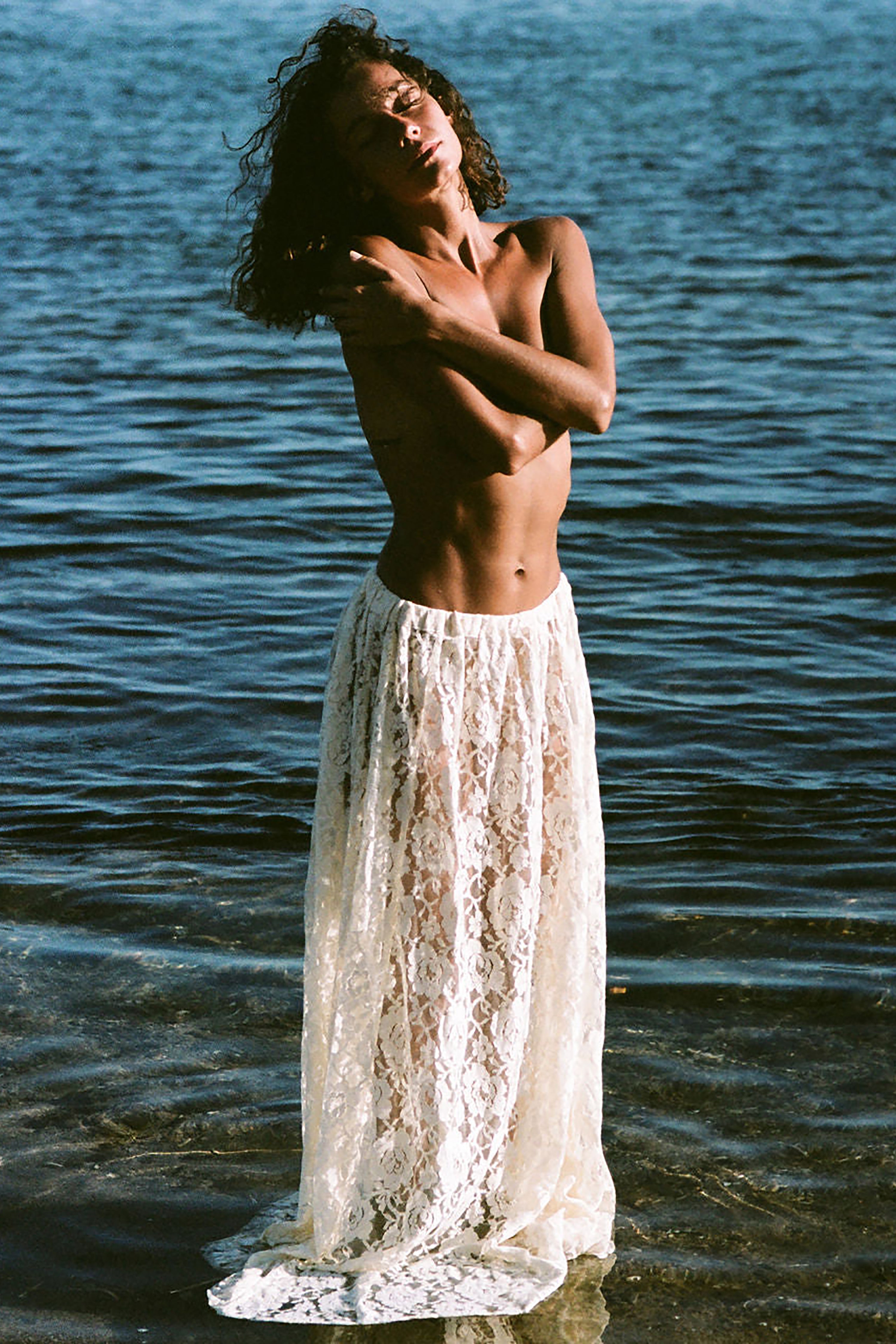Lace Slip Skirt - Ecru