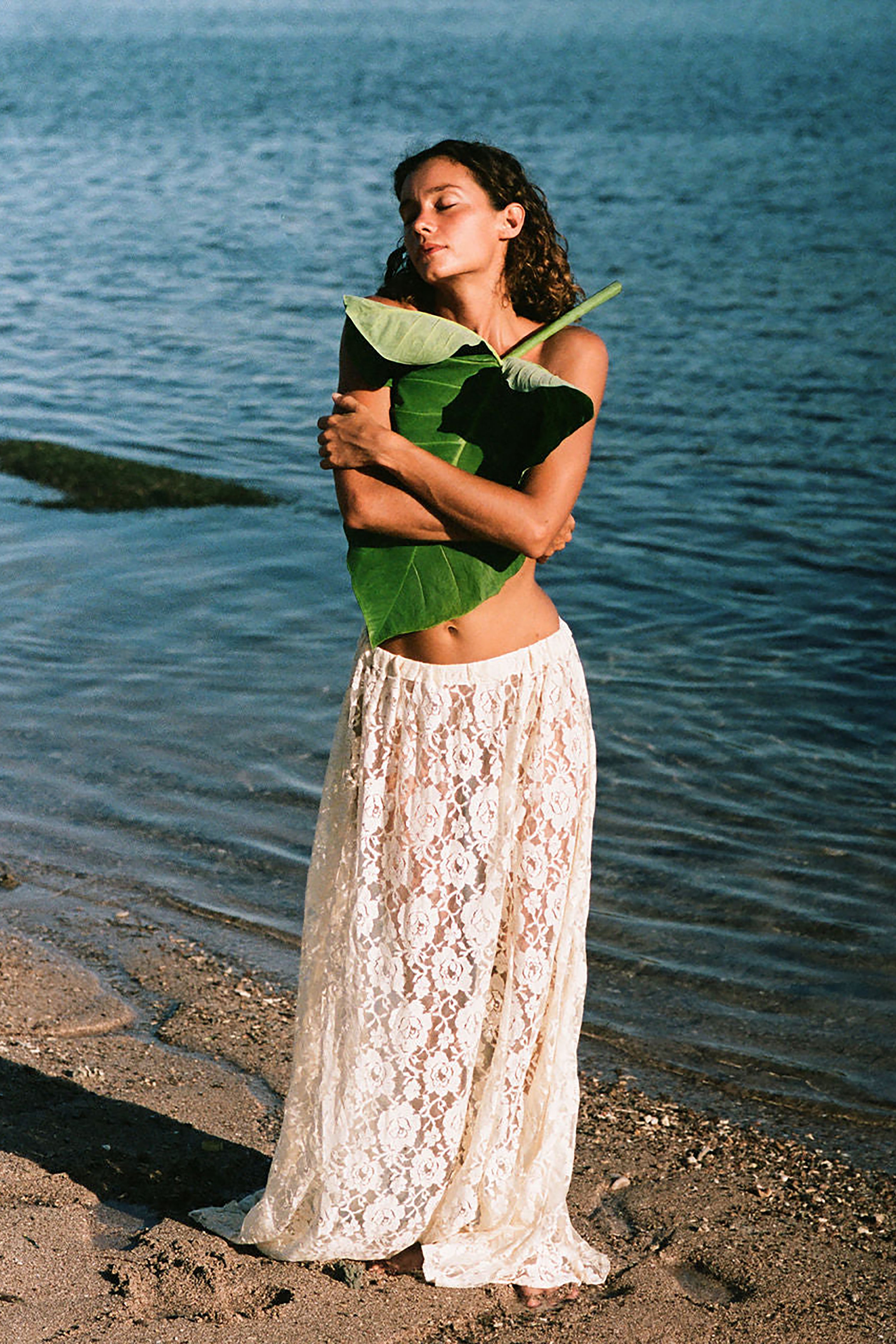 Lace Slip Skirt - Ecru