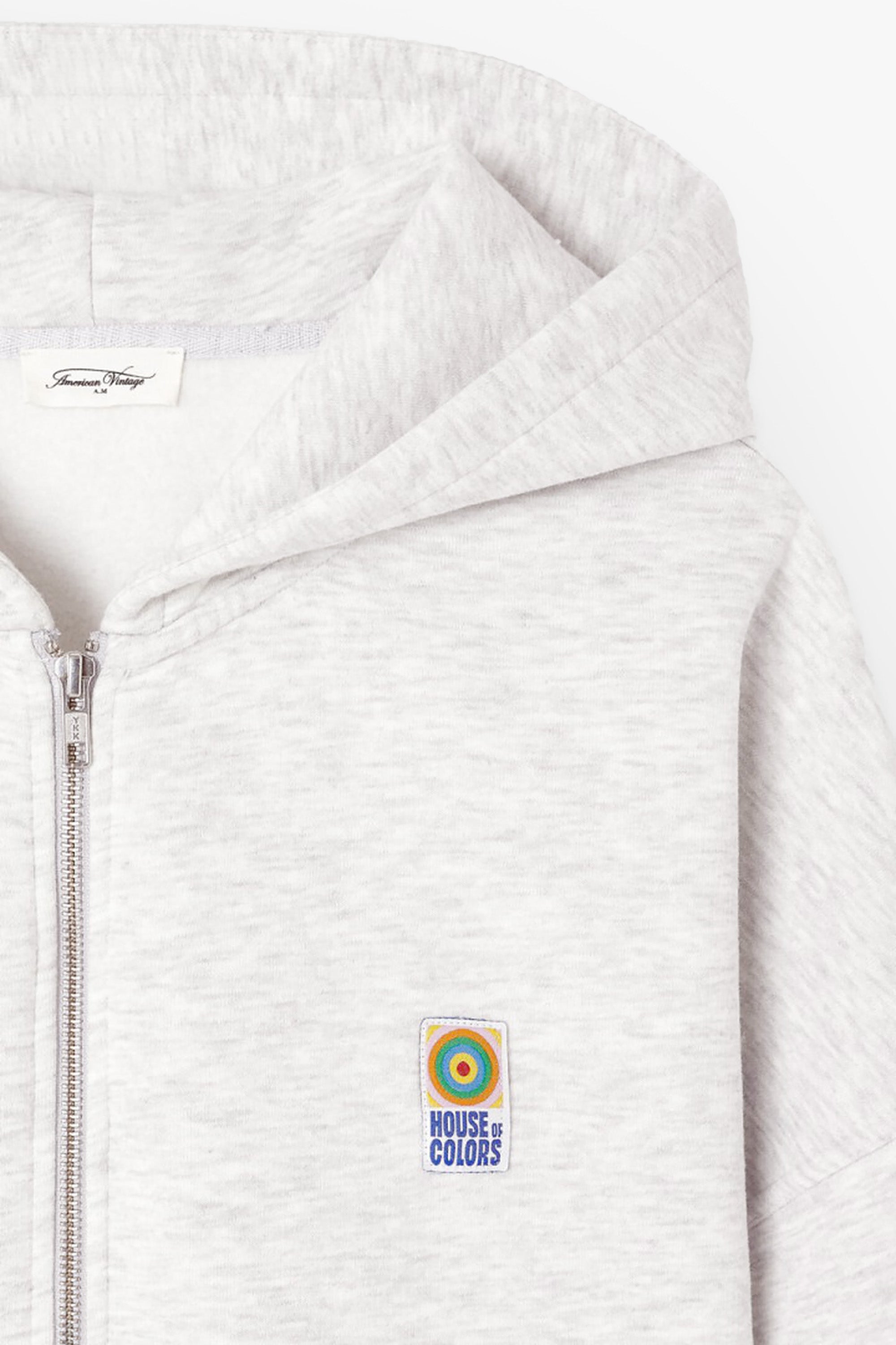 Baptown Zip Up Hoodie - Heather Grey