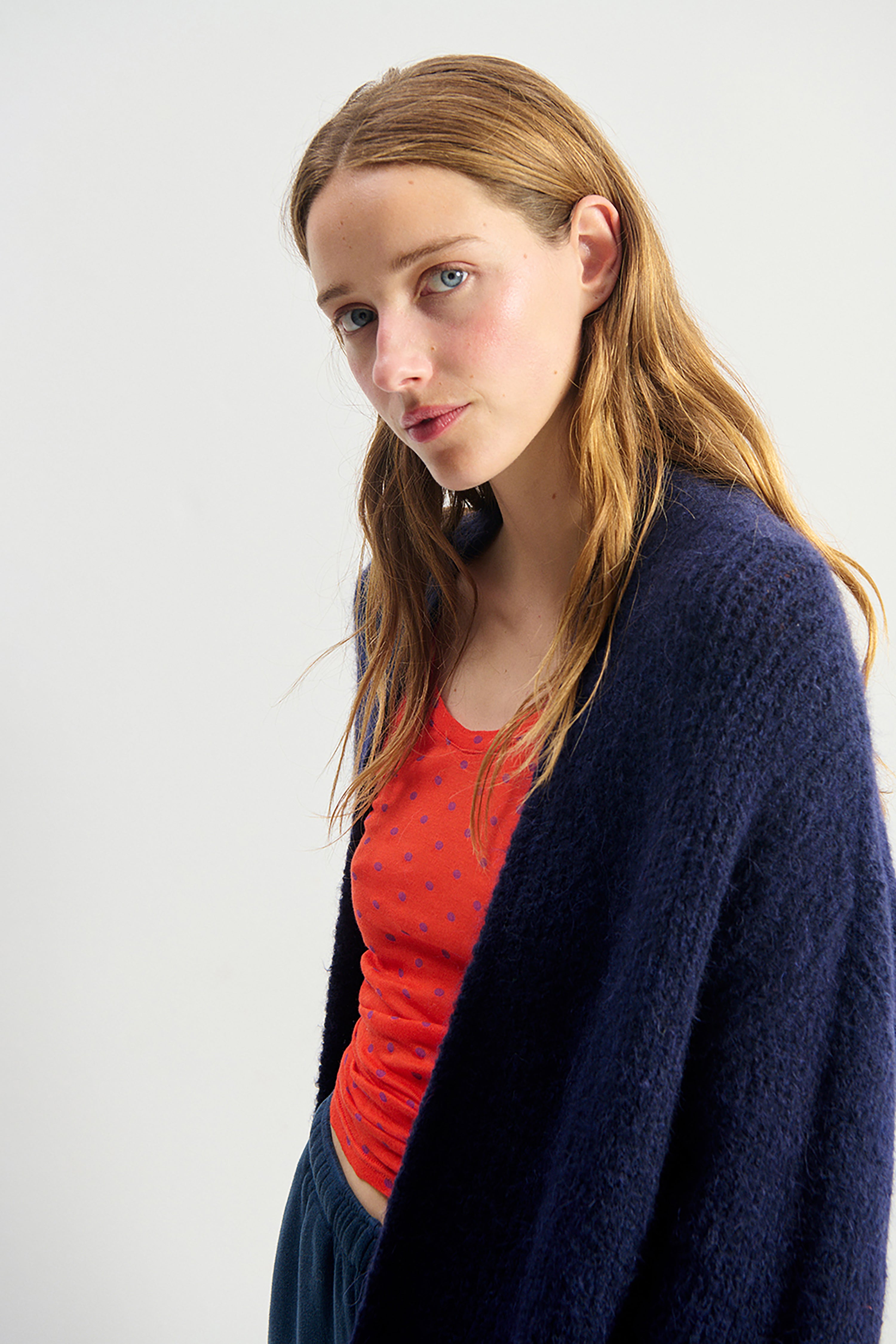 East Cardigan - Navy Melange