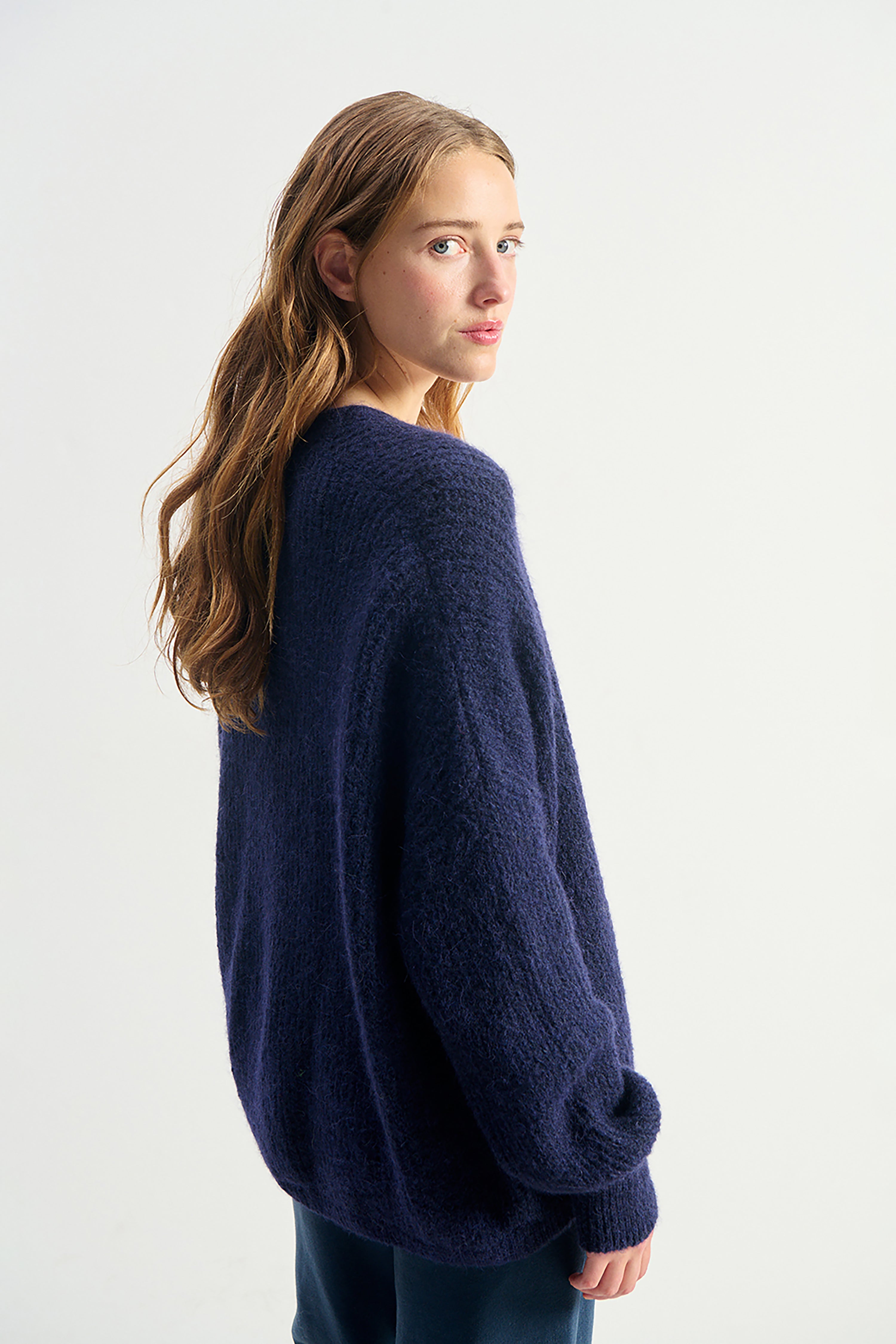 East Cardigan - Navy Melange