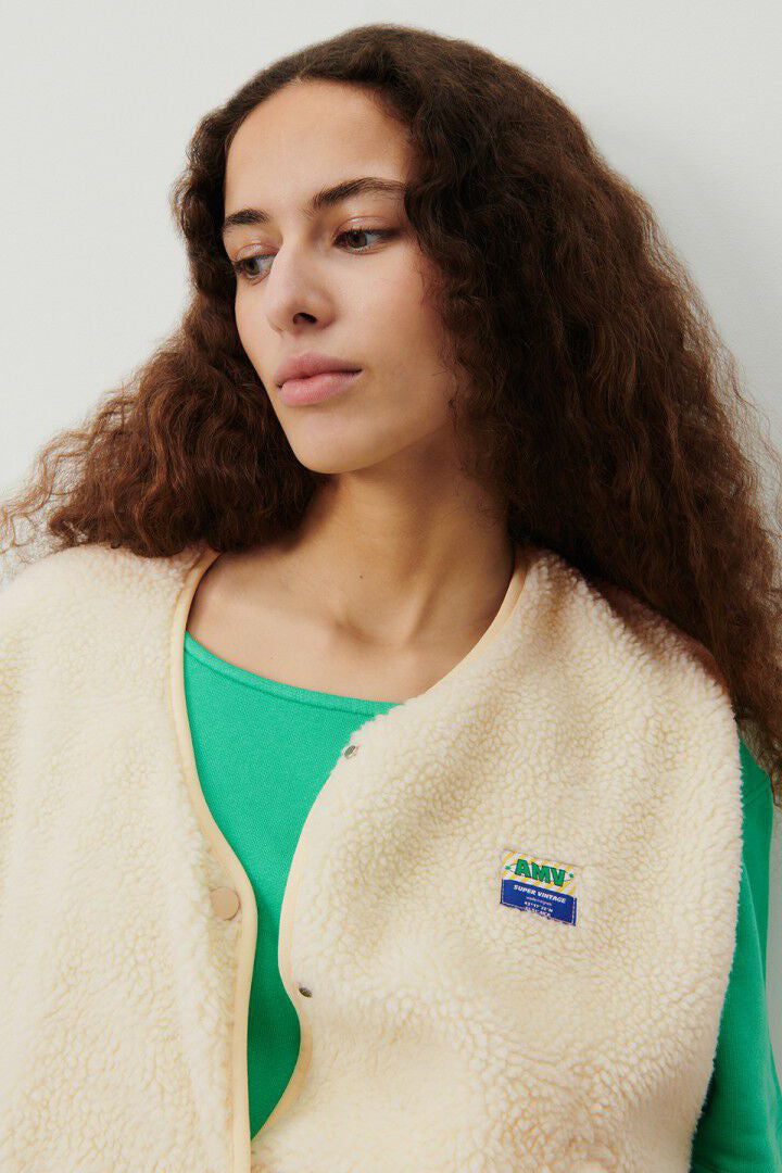 American Vintage Hoktown Gilet - Ecru - RUM Amsterdam