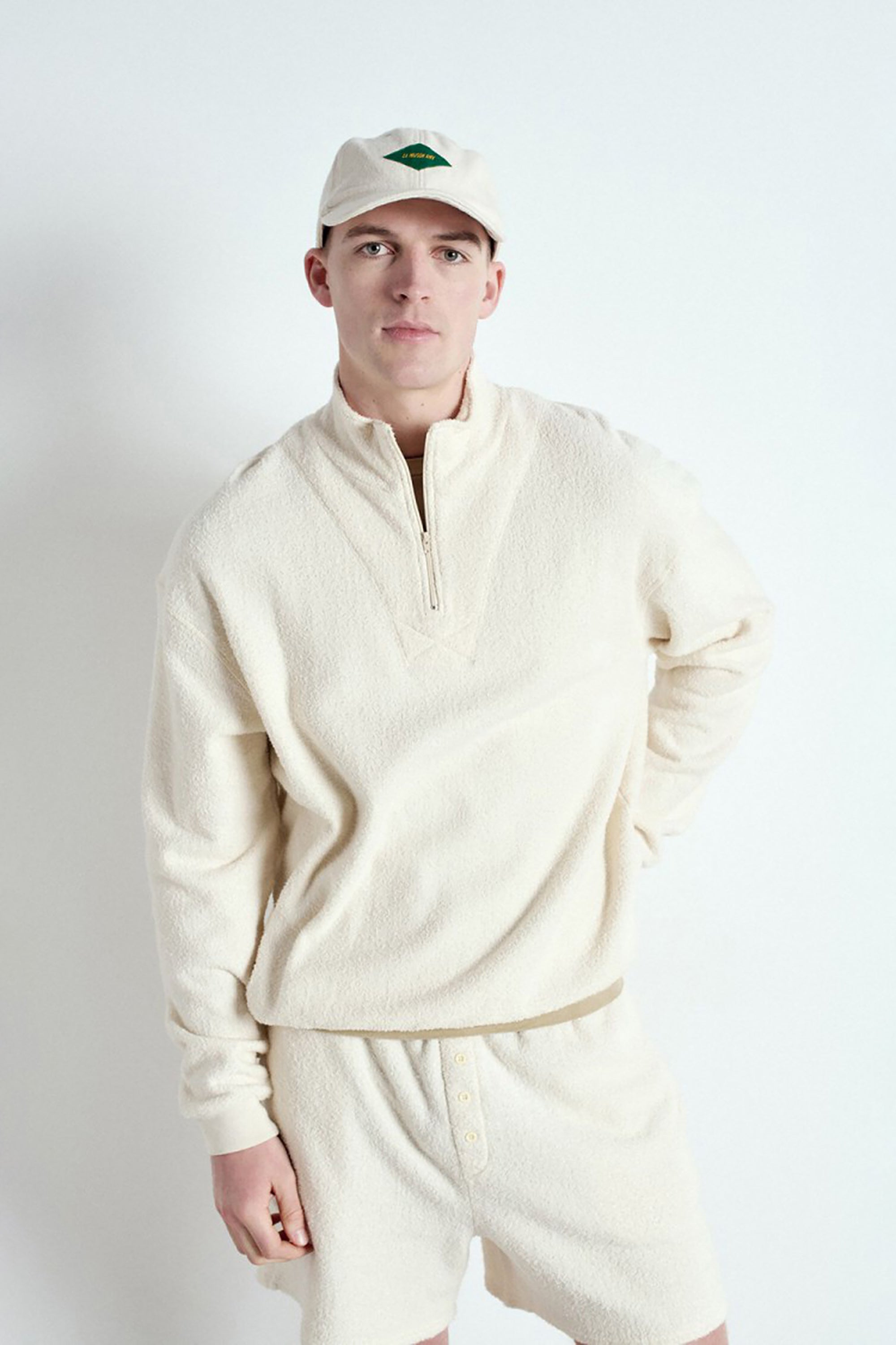 Men's Bobypark Zip Top Sweatshirt - Ecru