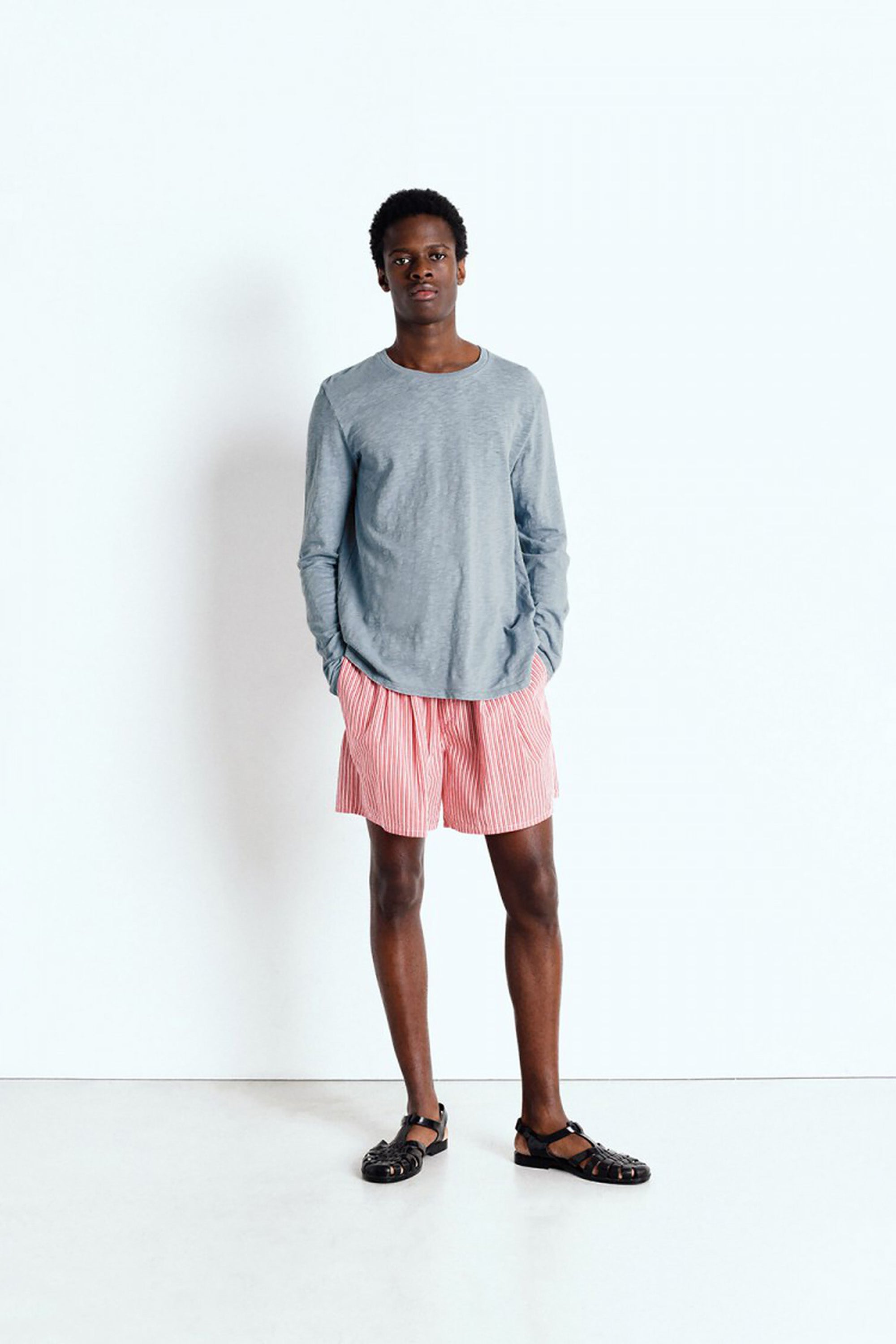 Men's Bysapick T-Shirt LS - Gray Day