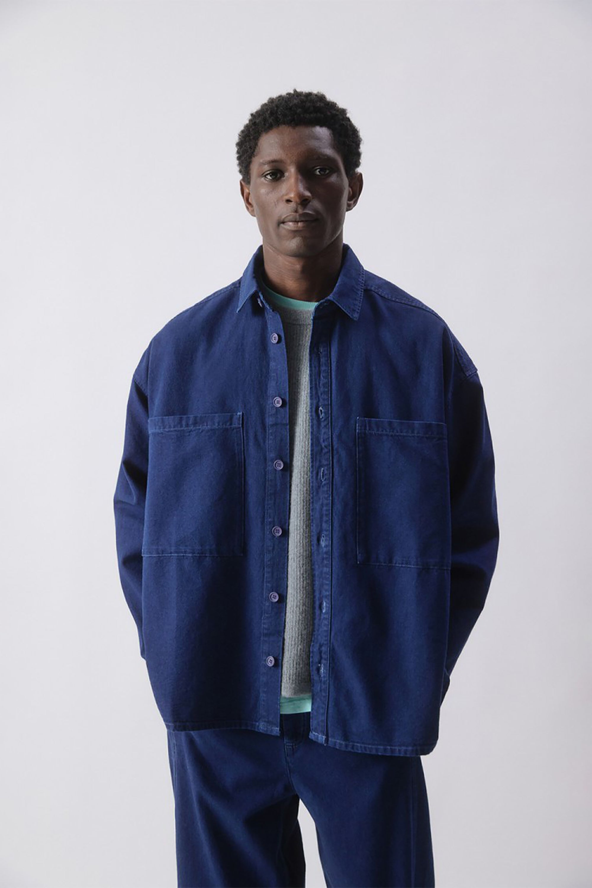 American Vintage Men's Comow Shirt - Raw Blue | RUM Amsterdam