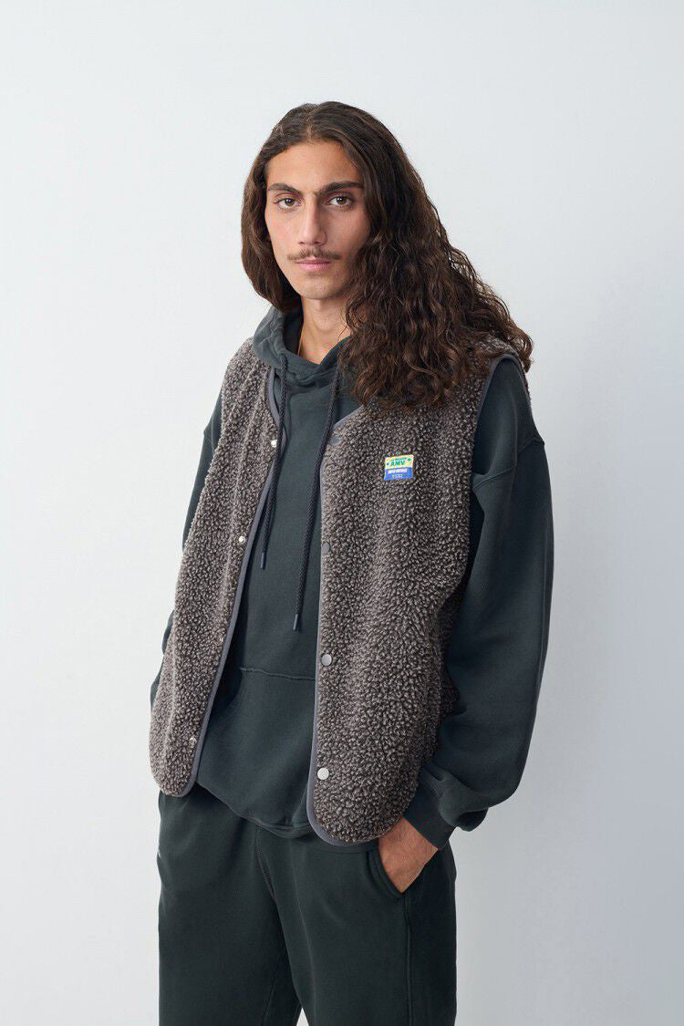Men's Hoktown Gilet - Charcoal Melange - RUM Amsterdam