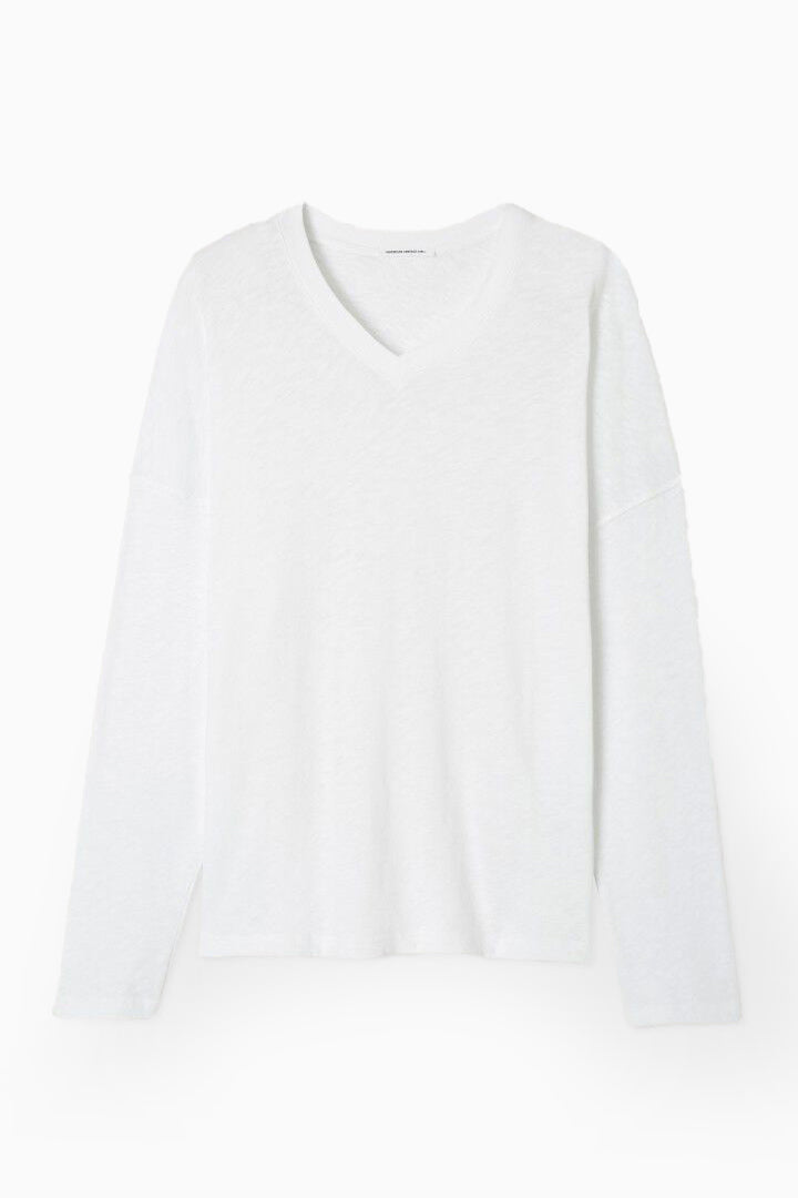 Men's Sonoma T-Shirt LS V-Neck - White - RUM Amsterdam