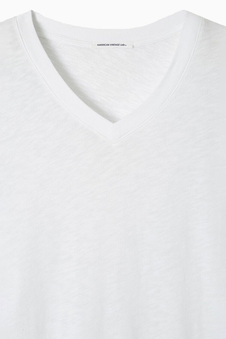 Men's Sonoma T-Shirt LS V-Neck - White - RUM Amsterdam