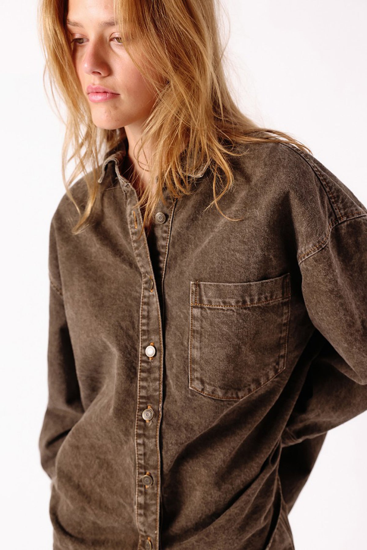 Oshow-B Shirt - Stone Brown