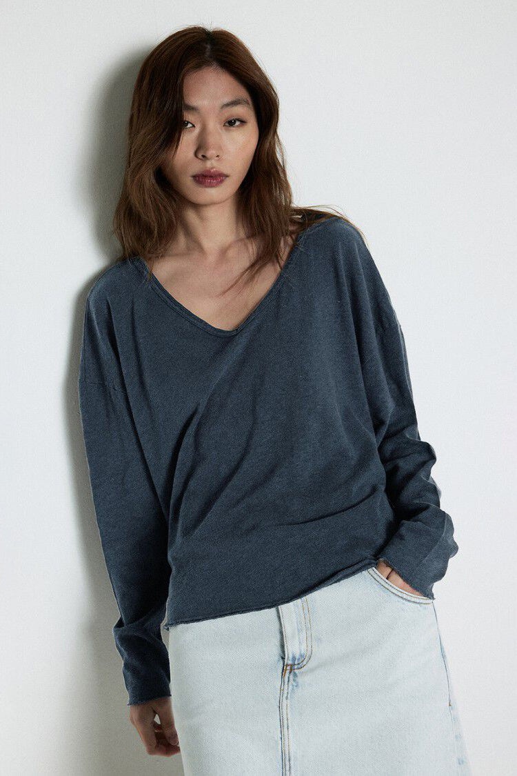 Sonoma LS Tee - Navy Blue Vintage - RUM Amsterdam