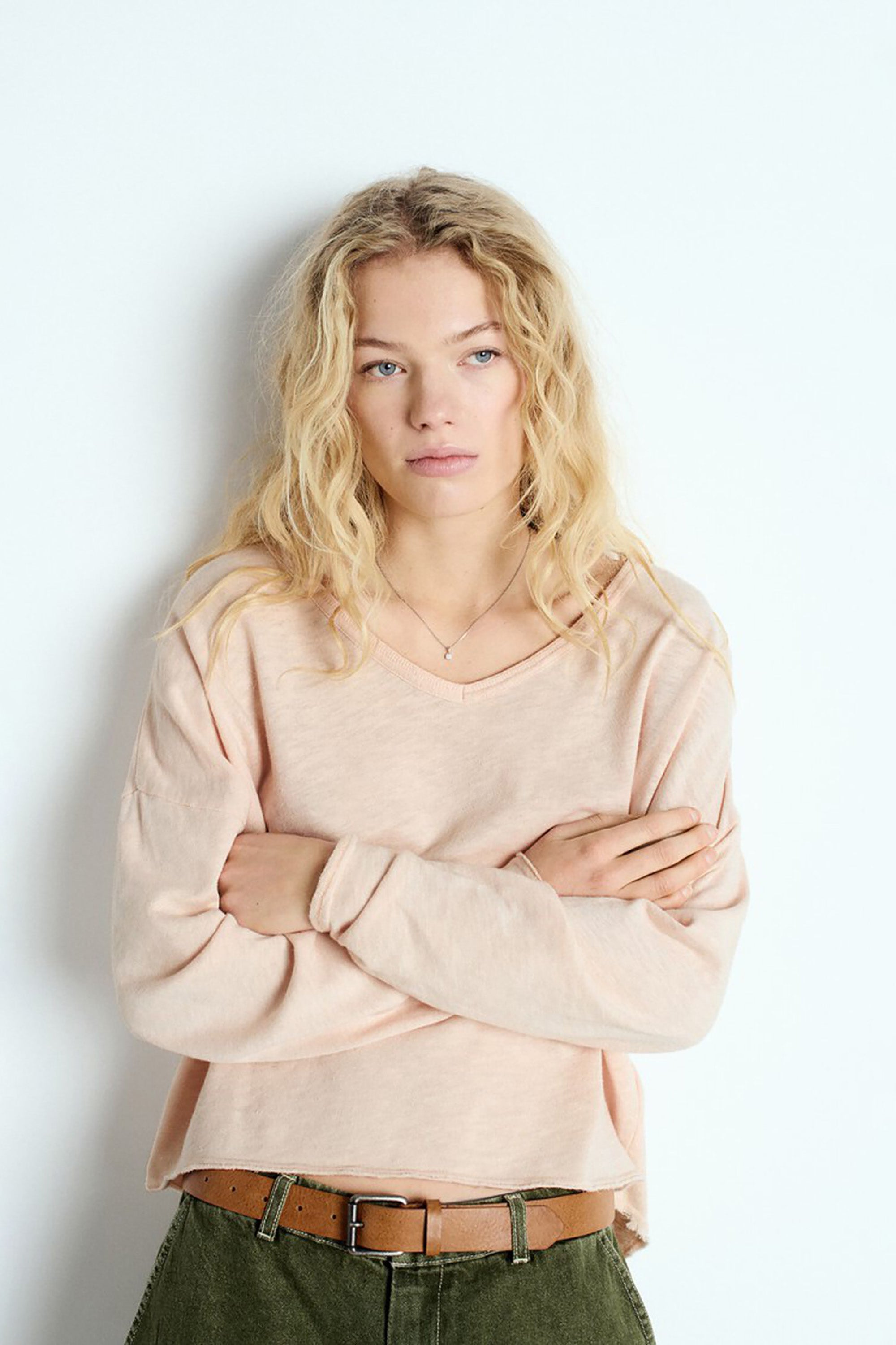 Sonoma Shirt V-Neck - Vintage Biscuit - RUM Amsterdam