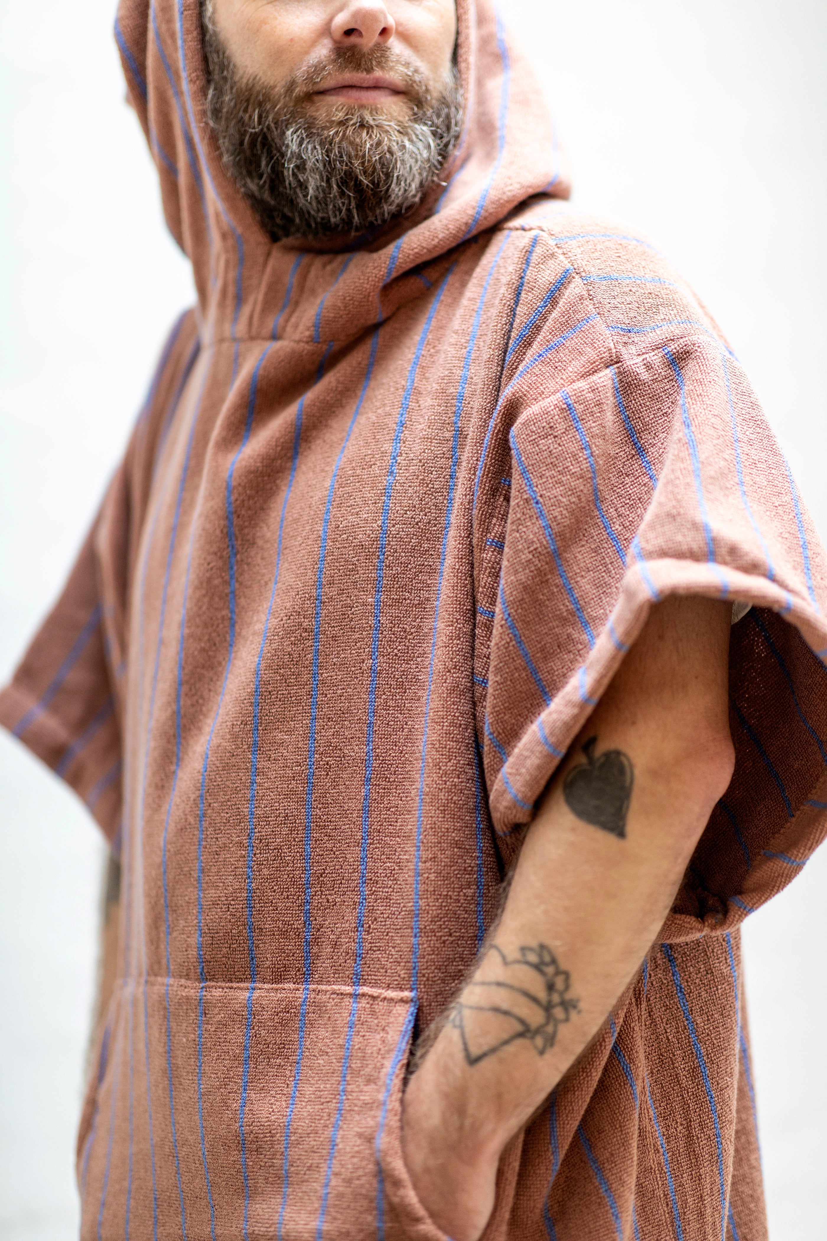 Naram Poncho - Camel & Ultramarine - RUM Amsterdam