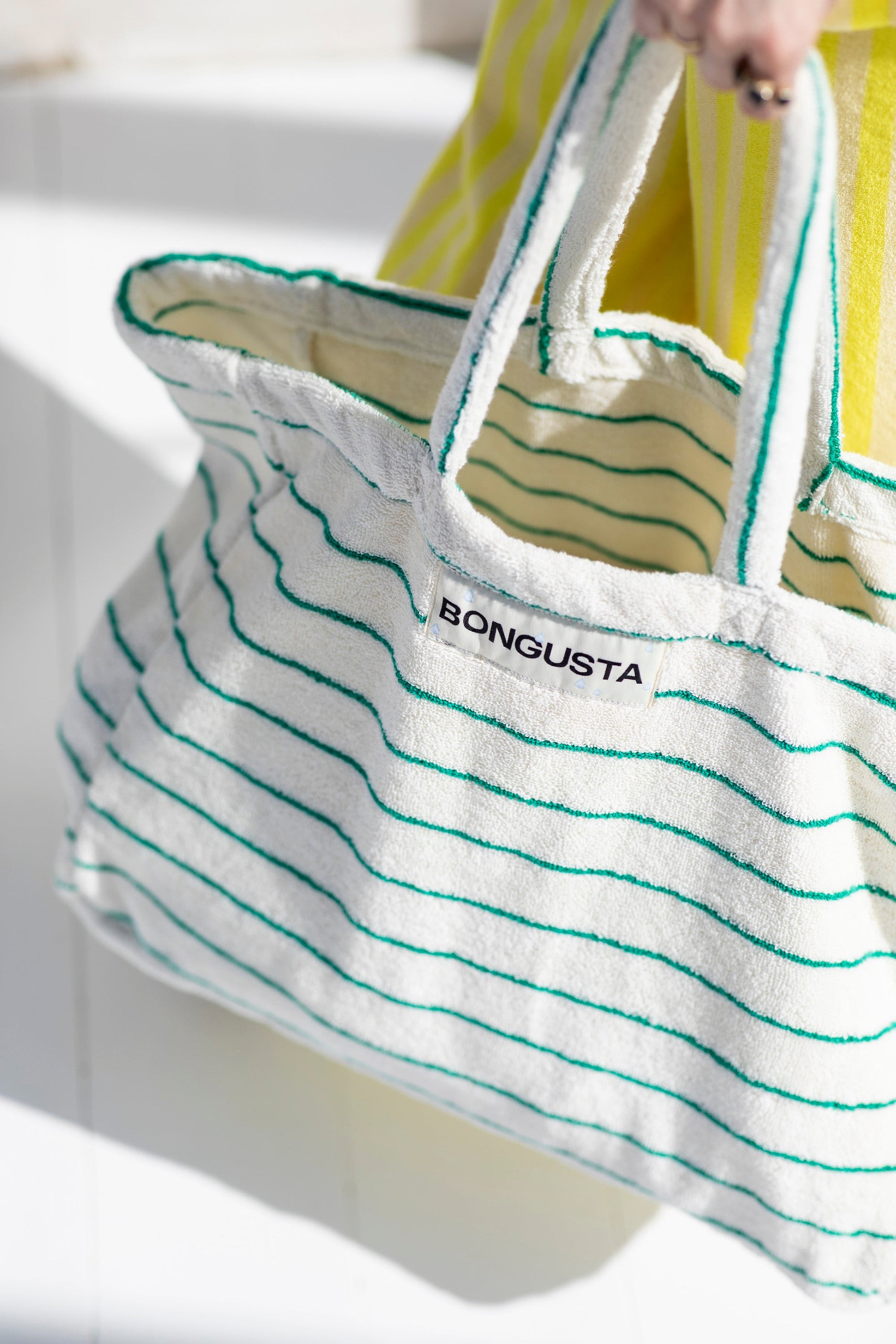 Naram Weekend Bag - Pure White & Grass - RUM Amsterdam