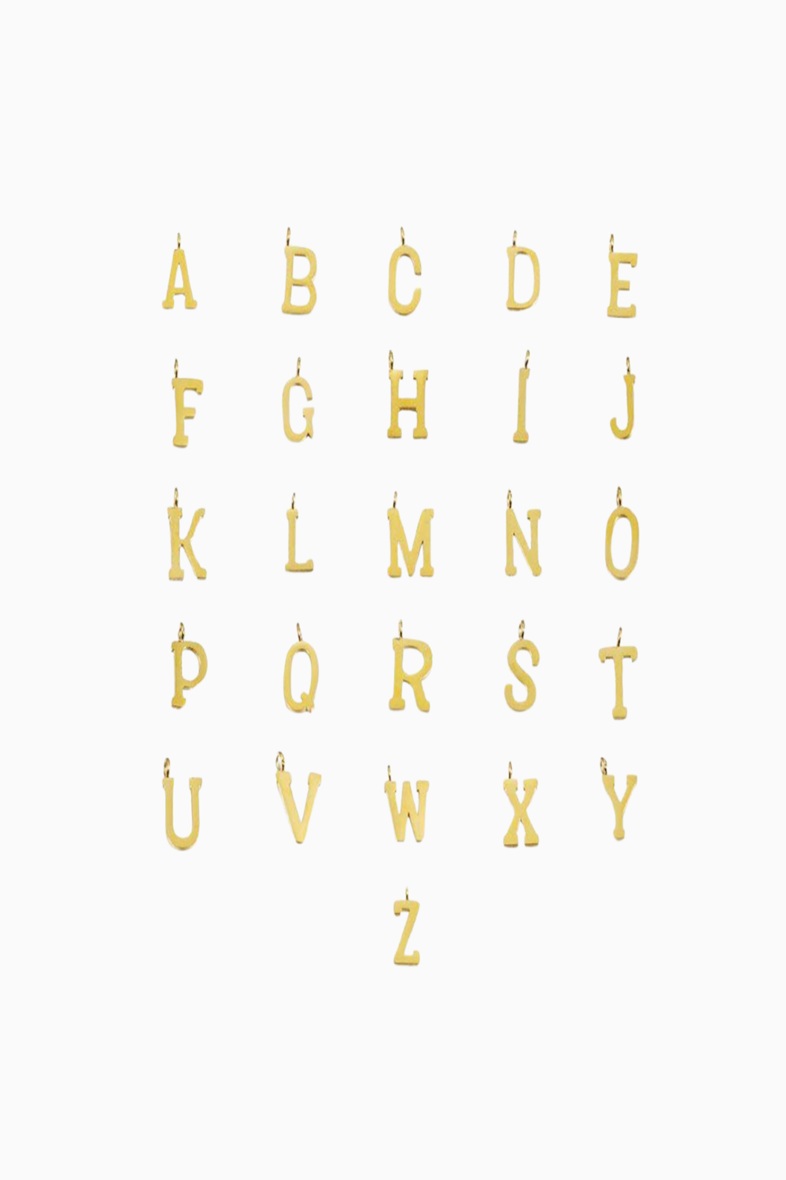 Alphabet Letter Pendant - Gold