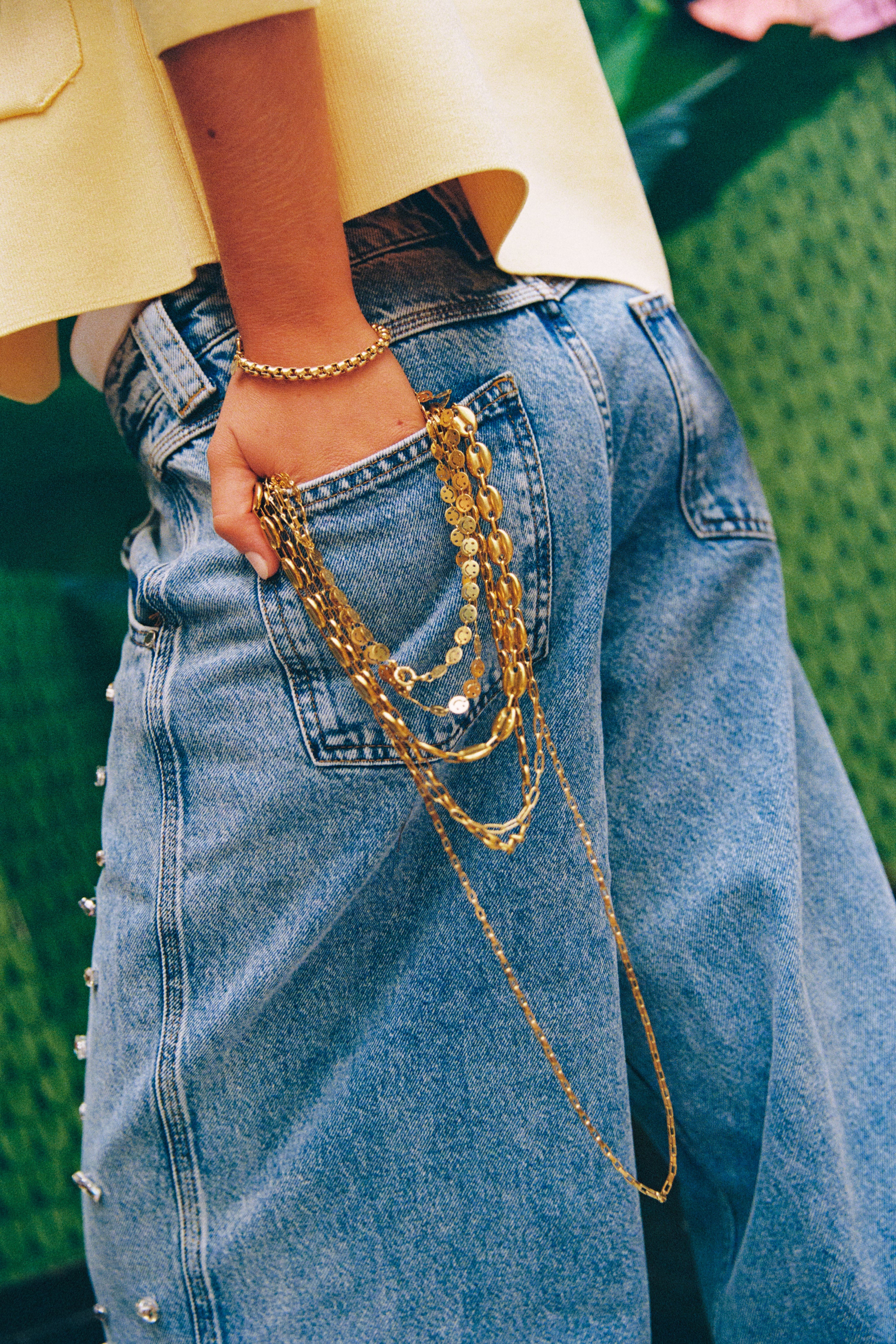 Bean Small Necklace - Gold