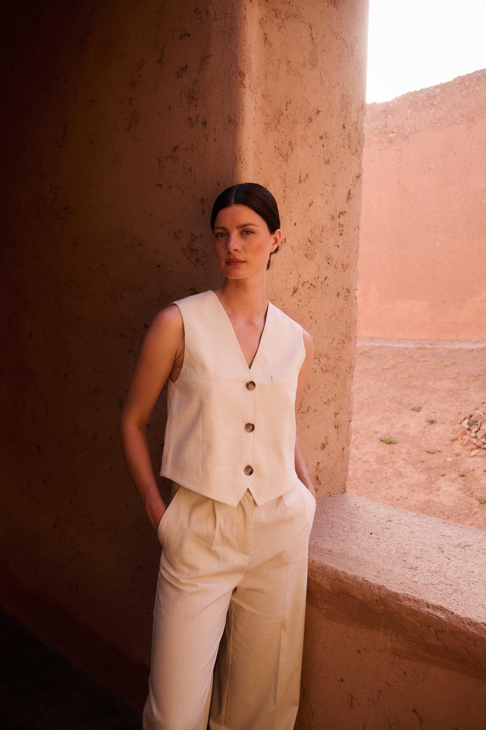 Azela Pants - Natural Sand - RUM Amsterdam