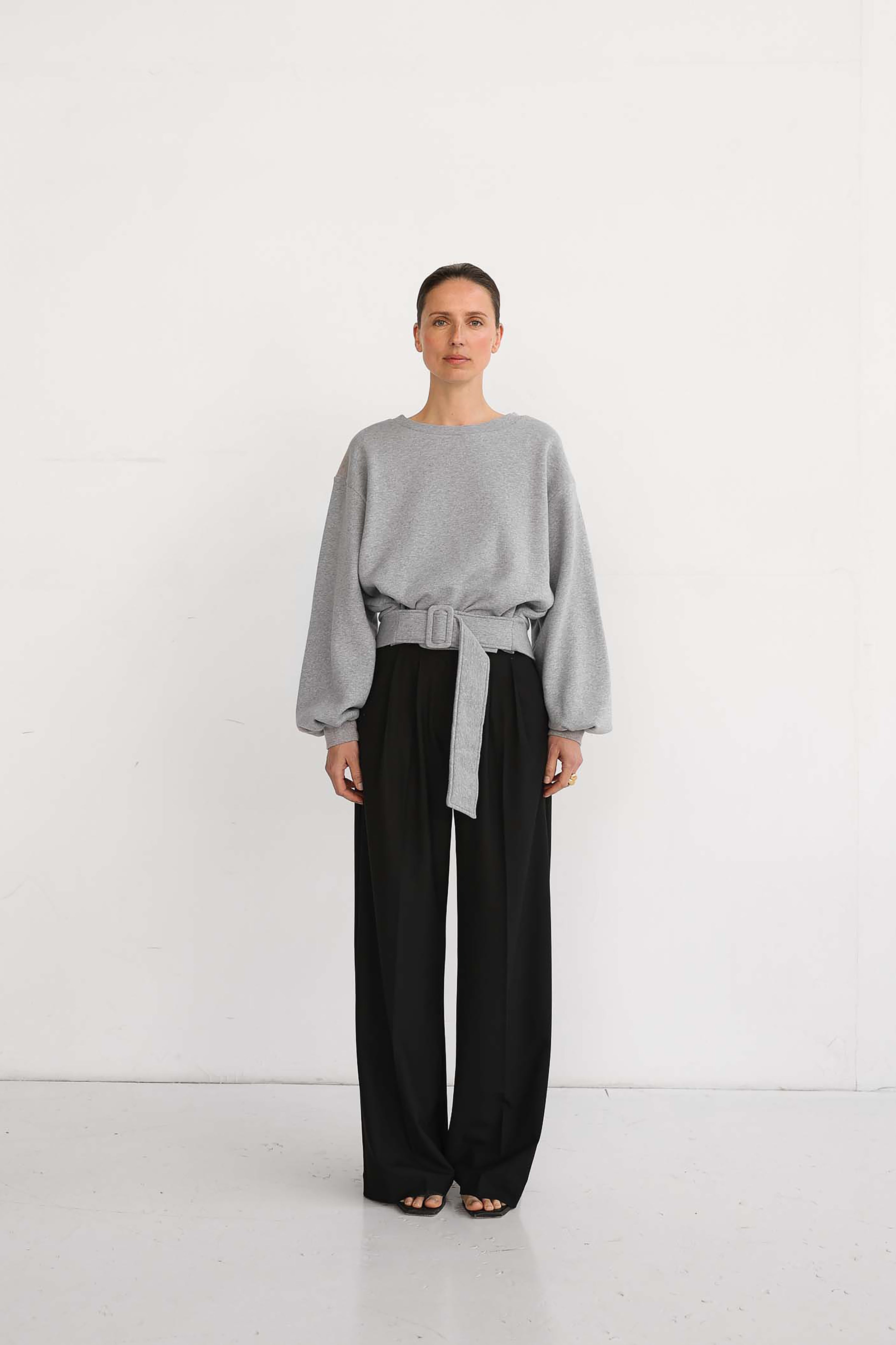 Celis Belt Sweatshirt - Grey Melee