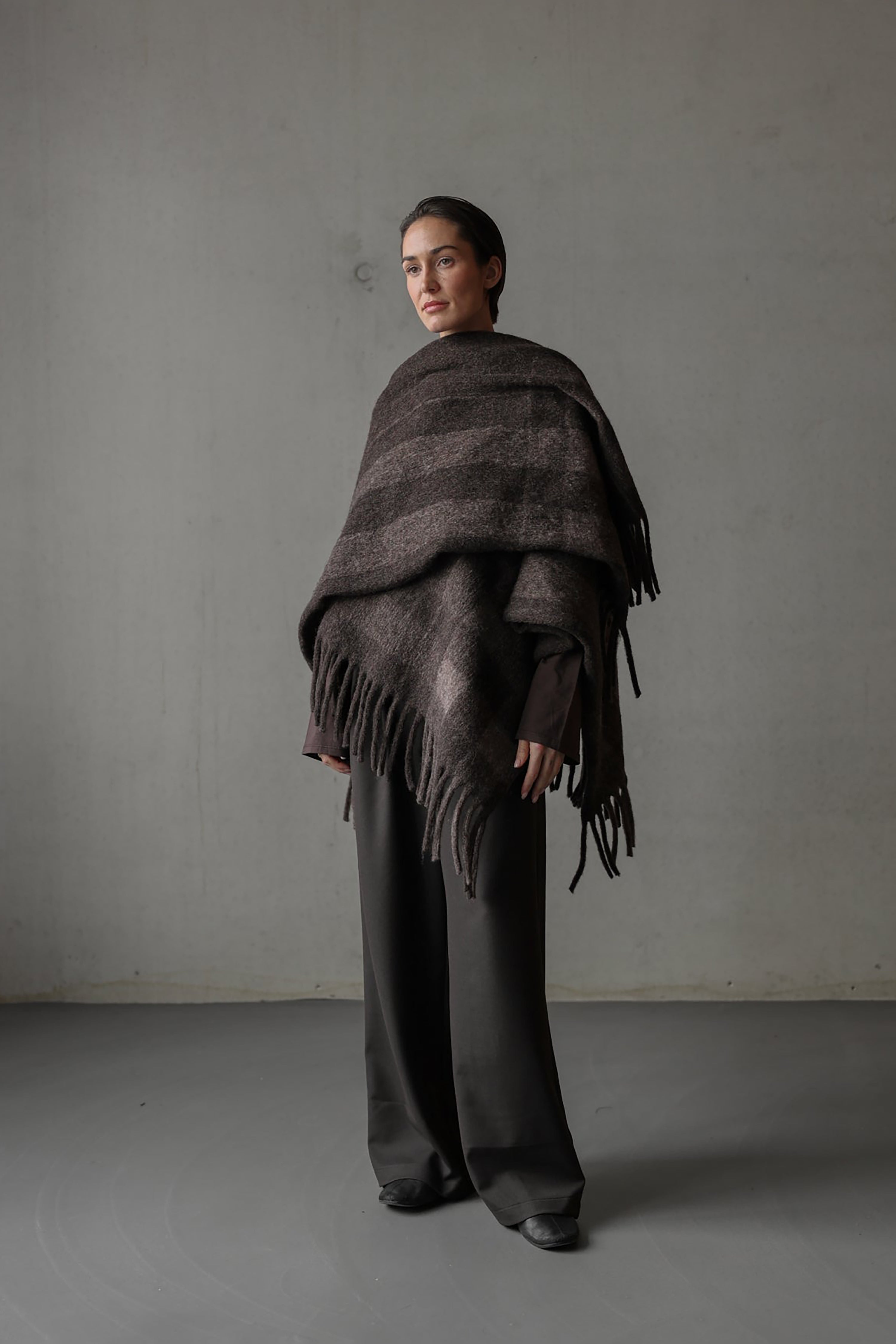 Rhea Scarf - Fudge Check