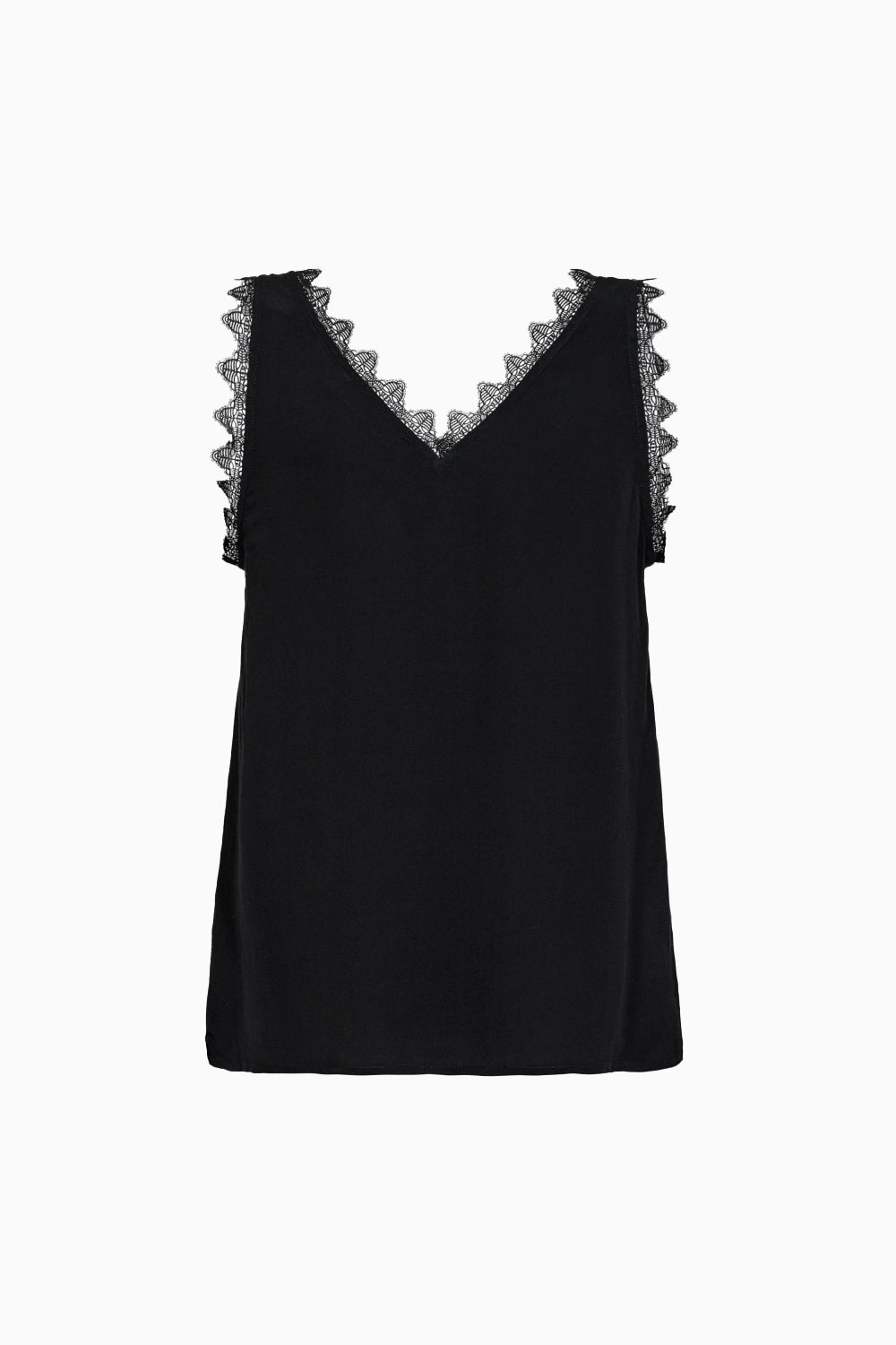 Perin Lace Singlet - Black
