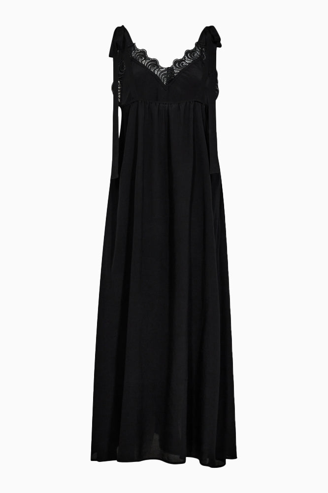 chinese dress ladies Elegant Night Out: Black Lace Bodycon Maxi Dress with Halter Neckline &  Strappy Cutouts main image 0