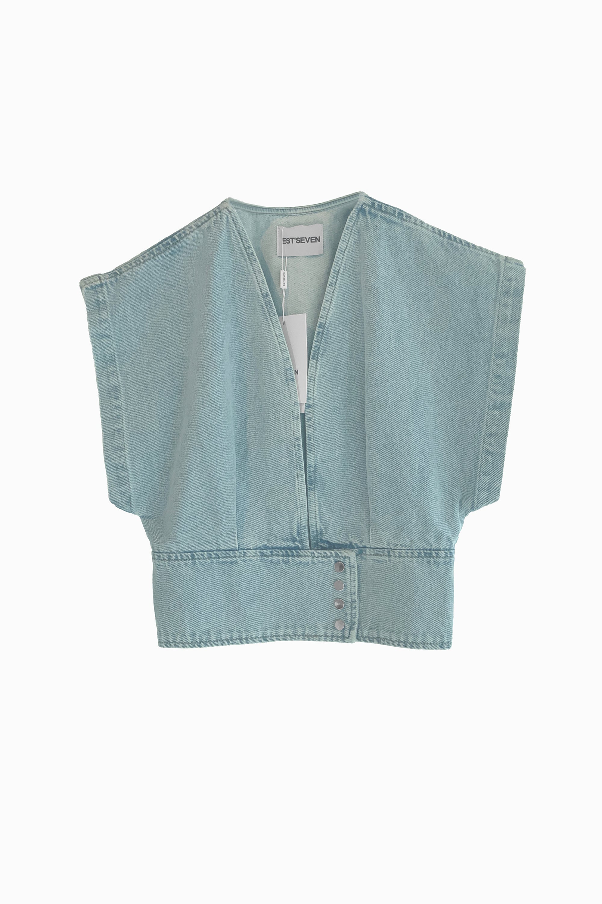 Pfeiffer Denim Top - Light Snow Wash Blue