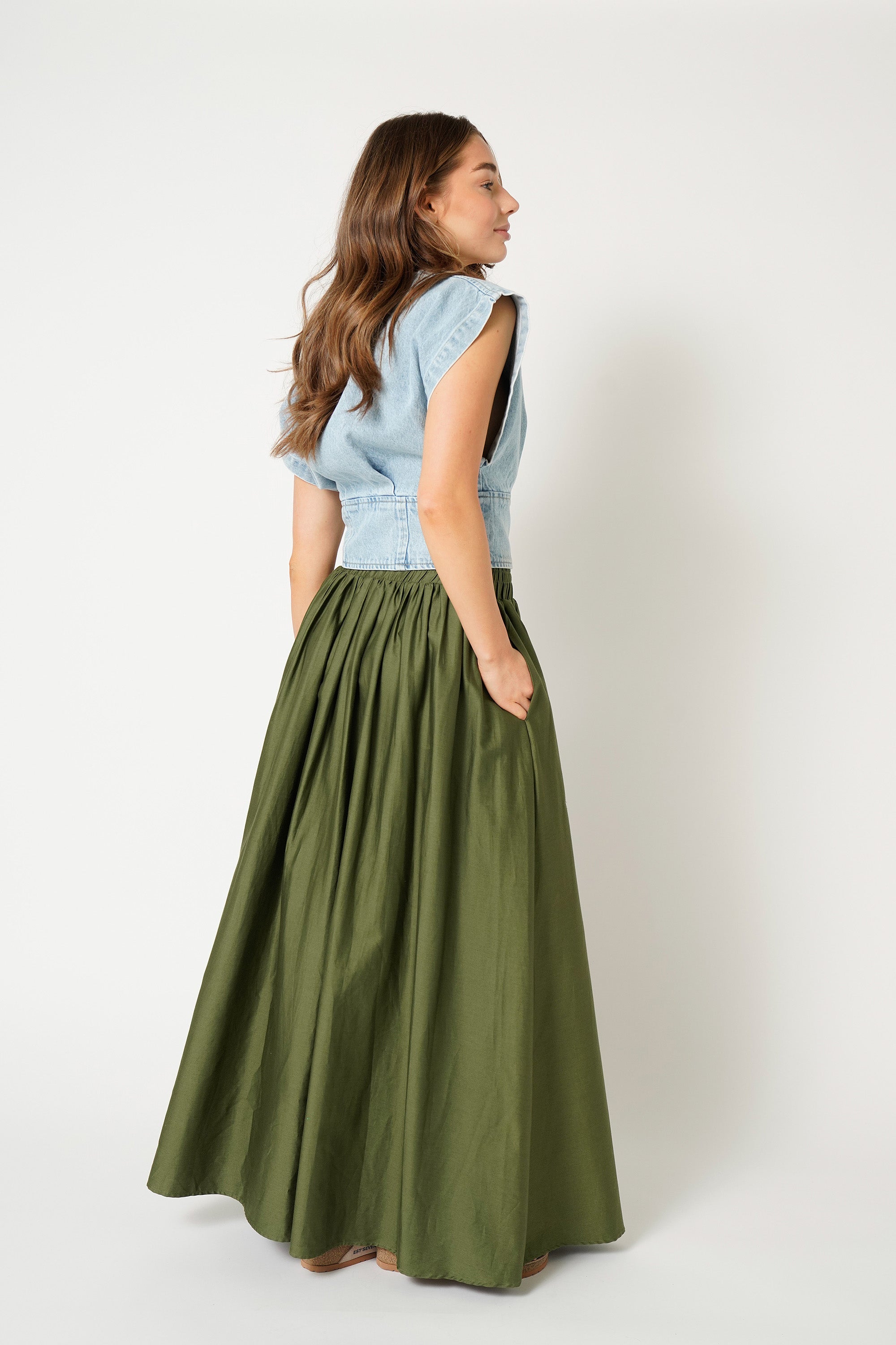 Pfeiffer Denim Top - Light Snow Wash Blue