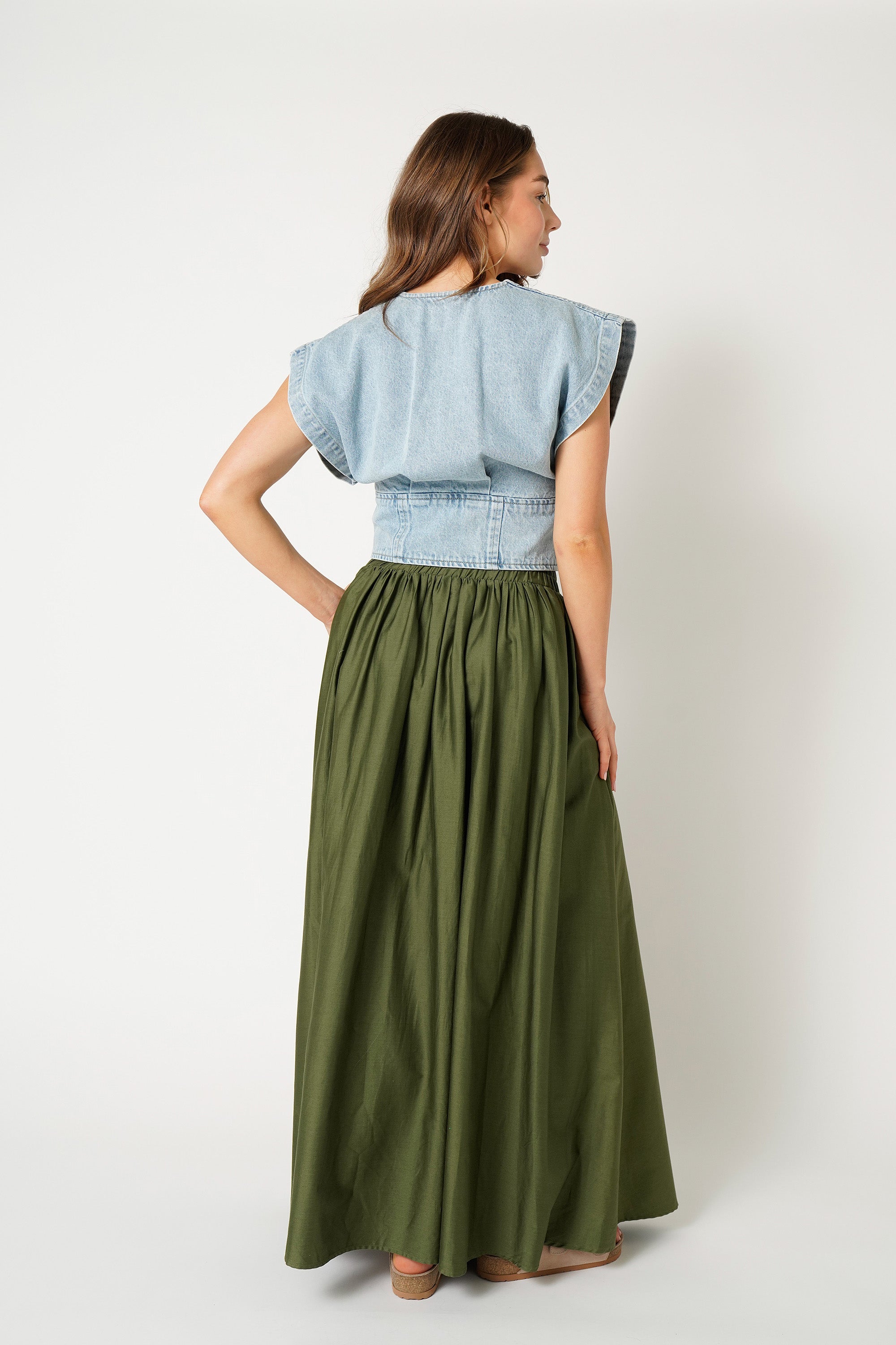 Pfeiffer Denim Top - Light Snow Wash Blue