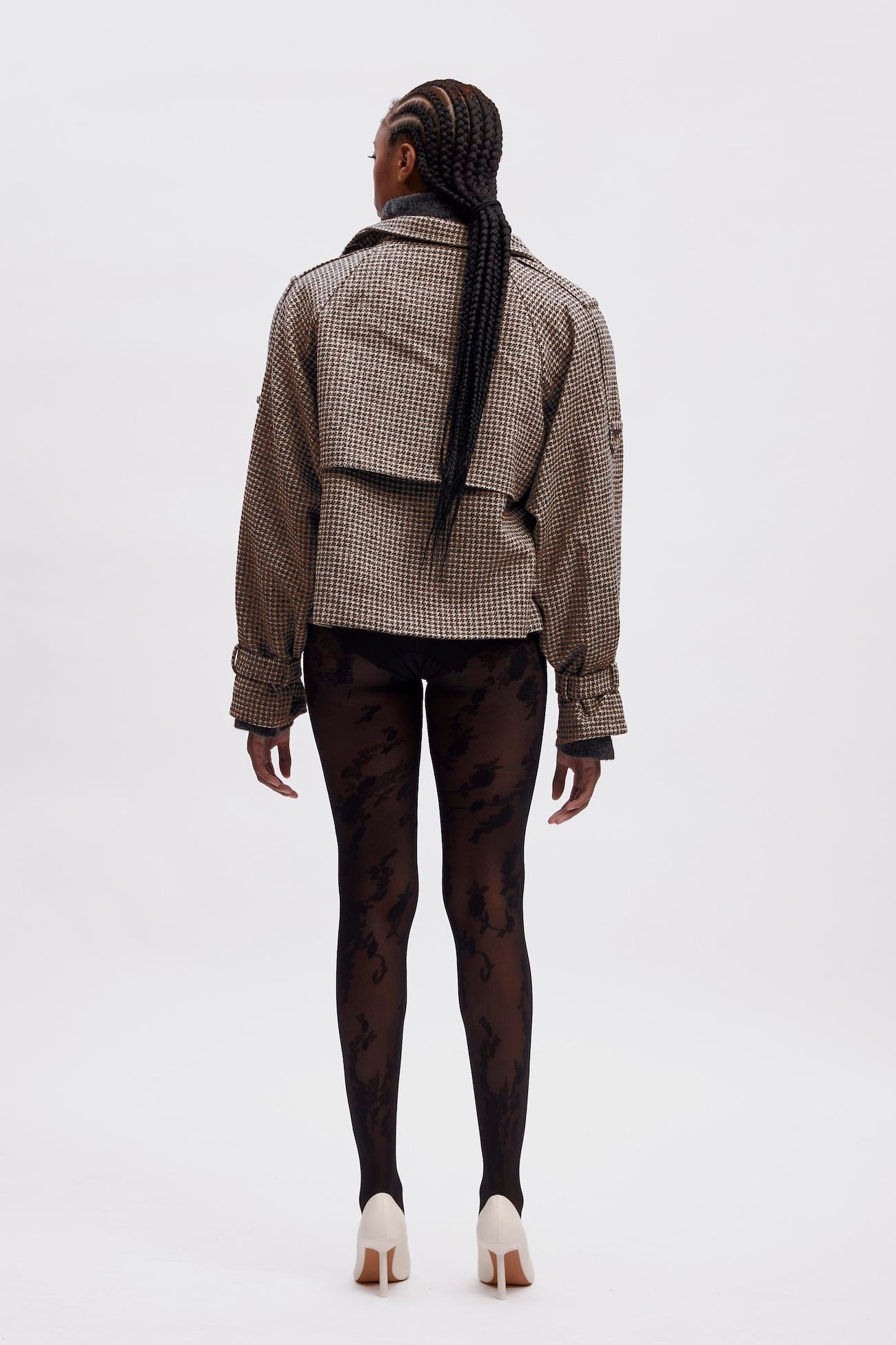 Avic Jacket - Brown/Black Houndstooth - RUM Amsterdam