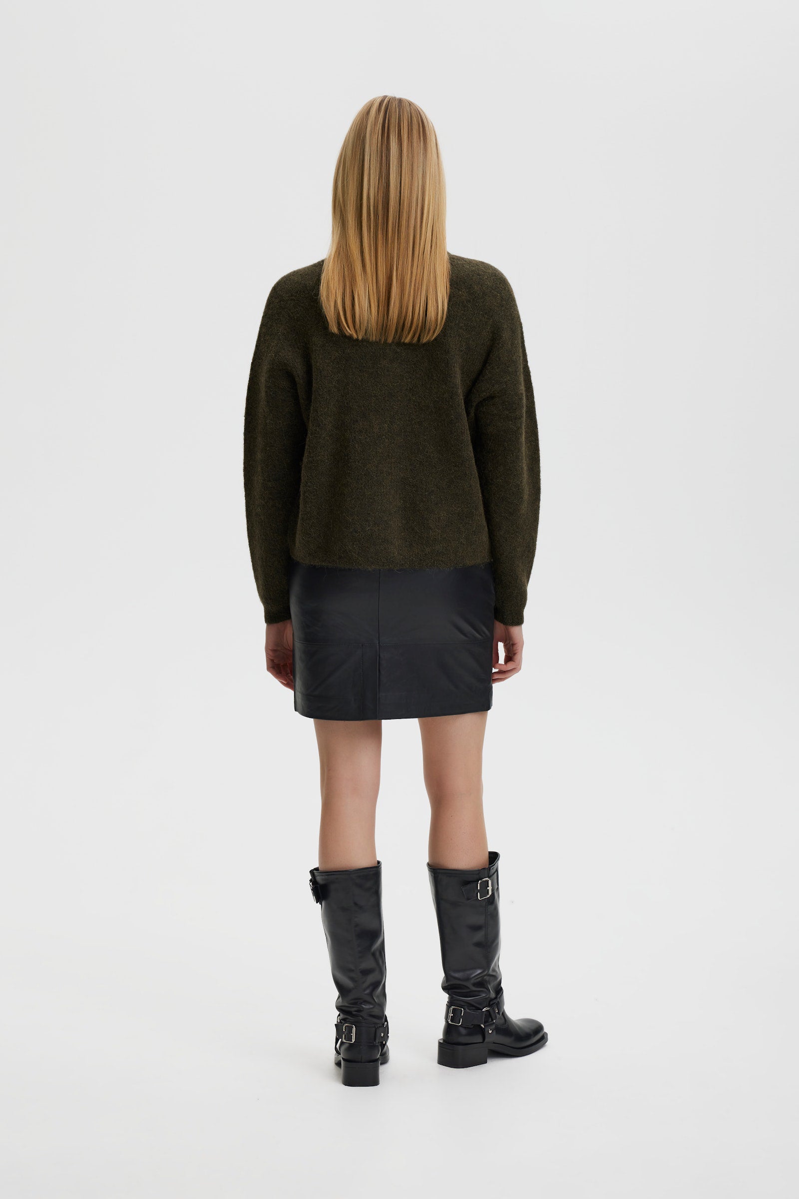 Char Leather Mini Skirt - Black - RUM Amsterdam