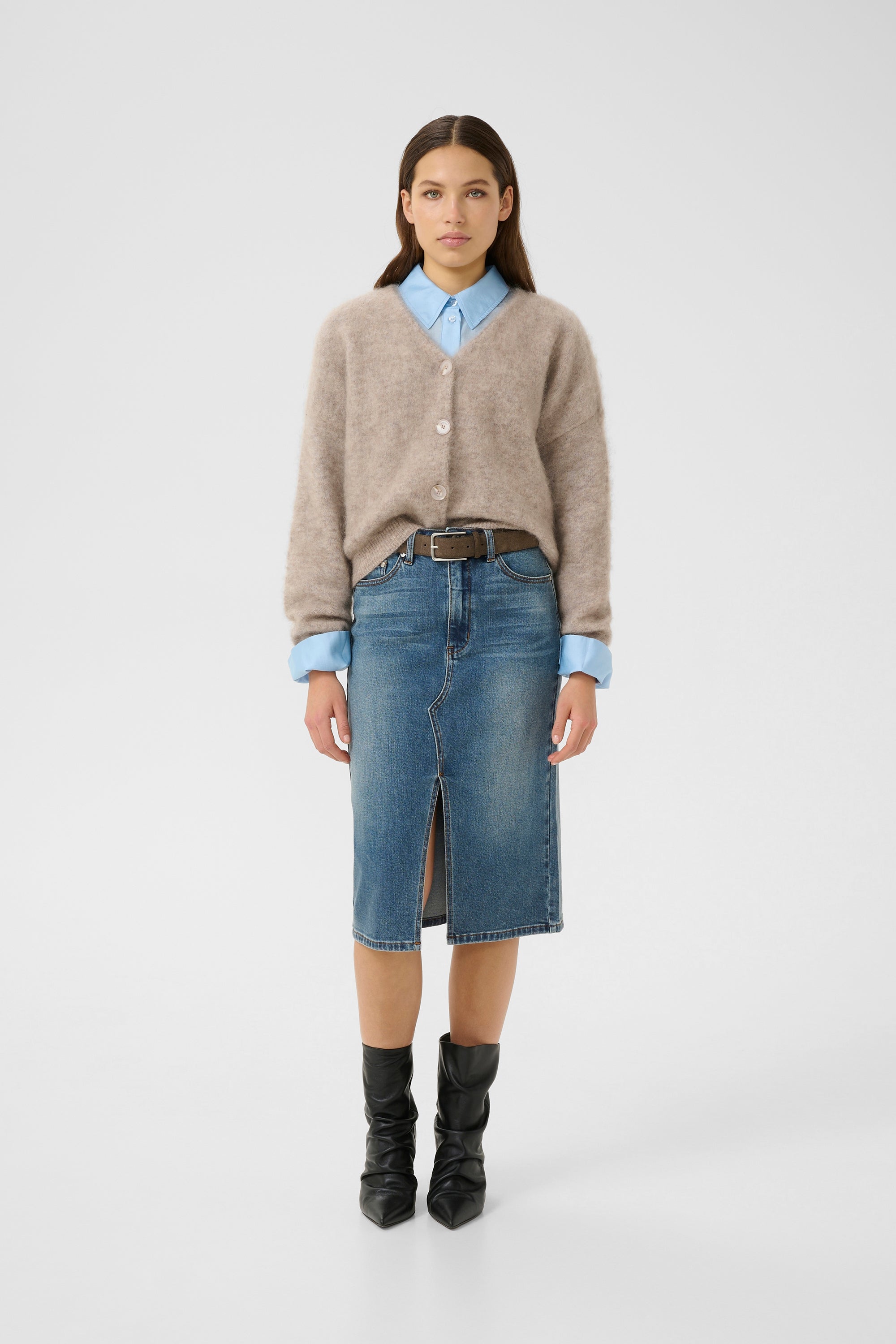 Debbie Cardigan - Warm Sand Melange