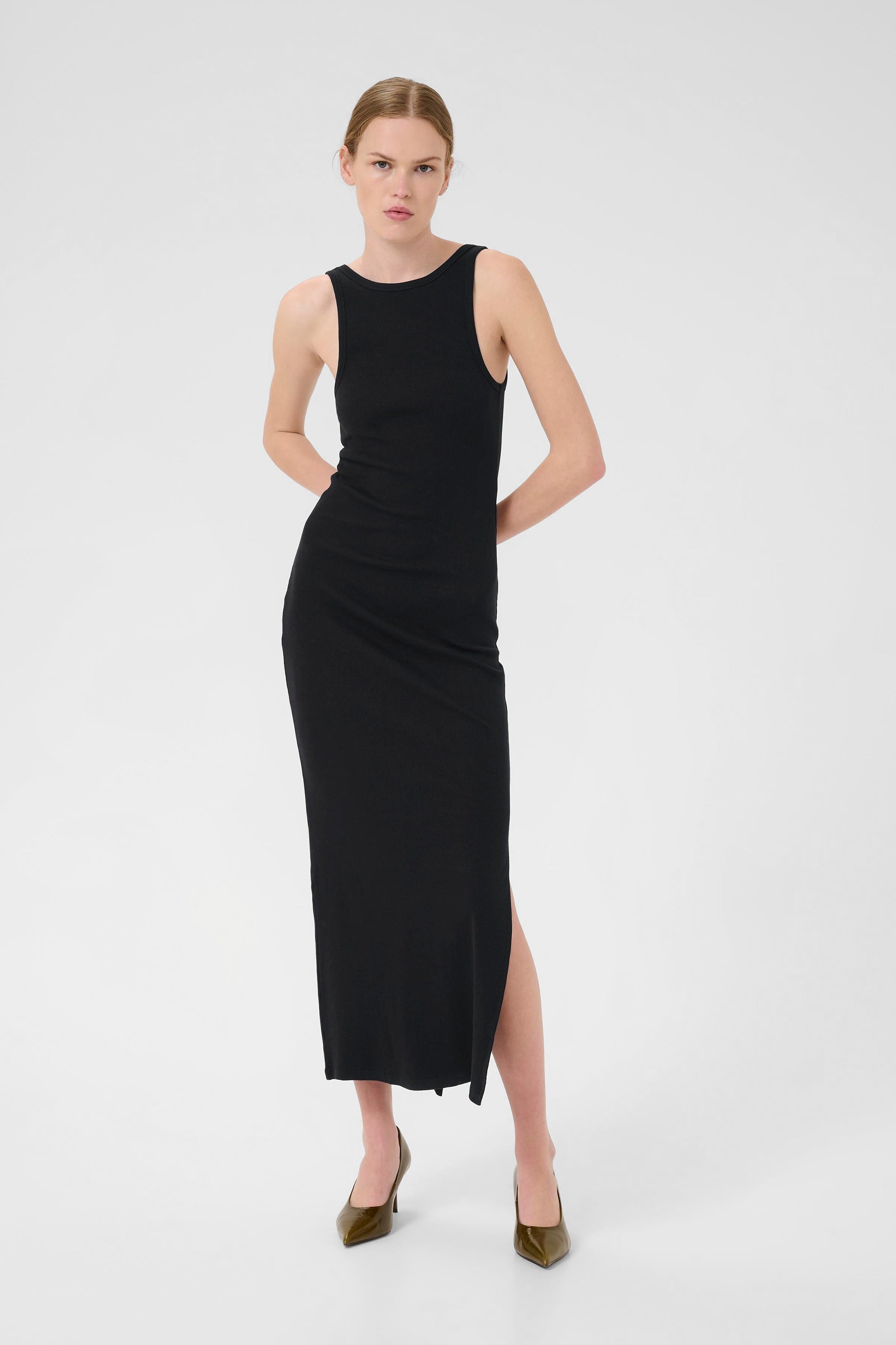 Drew SL Reversible Long Dress - Black - RUM Amsterdam