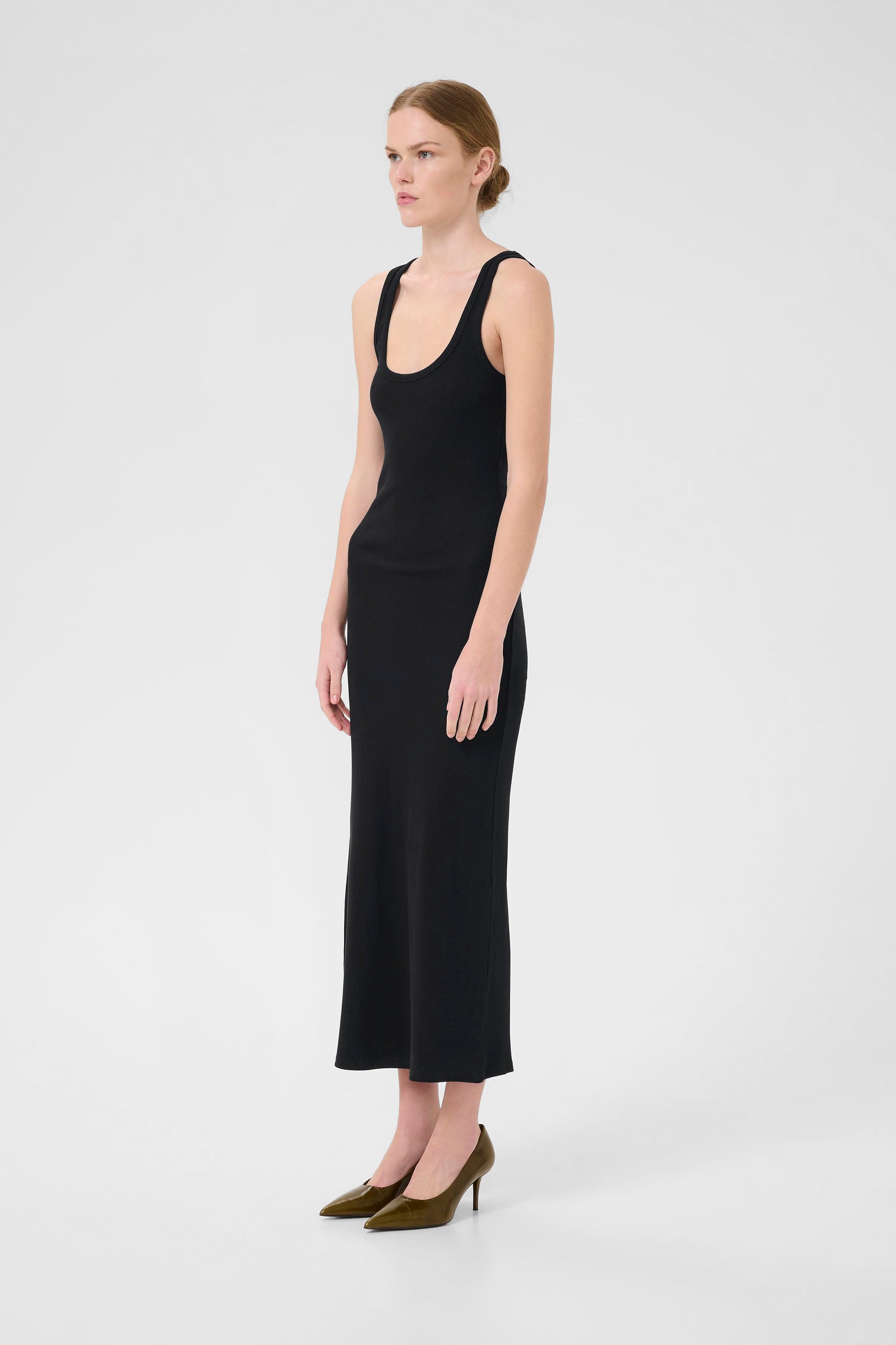 Drew SL Reversible Long Dress - Black - RUM Amsterdam