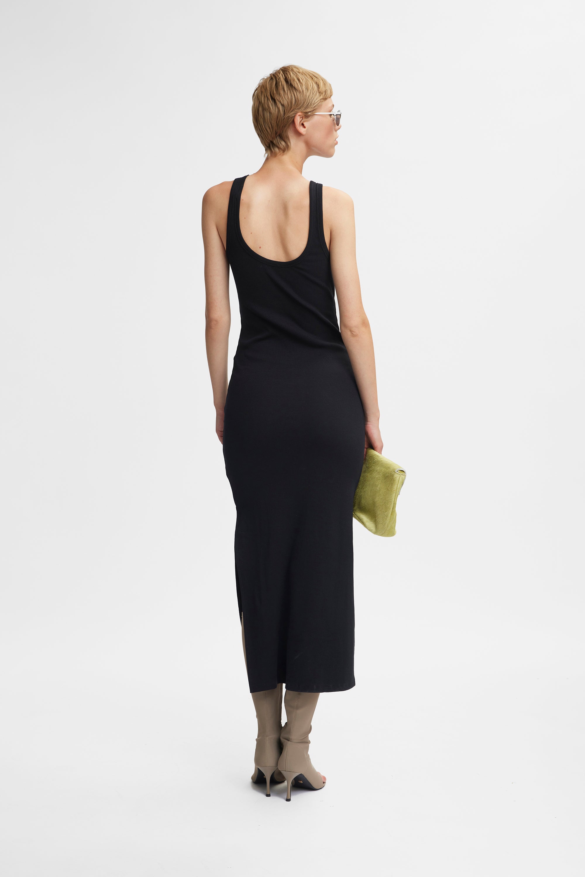 Drew SL Reversible Long Dress - Black - RUM Amsterdam