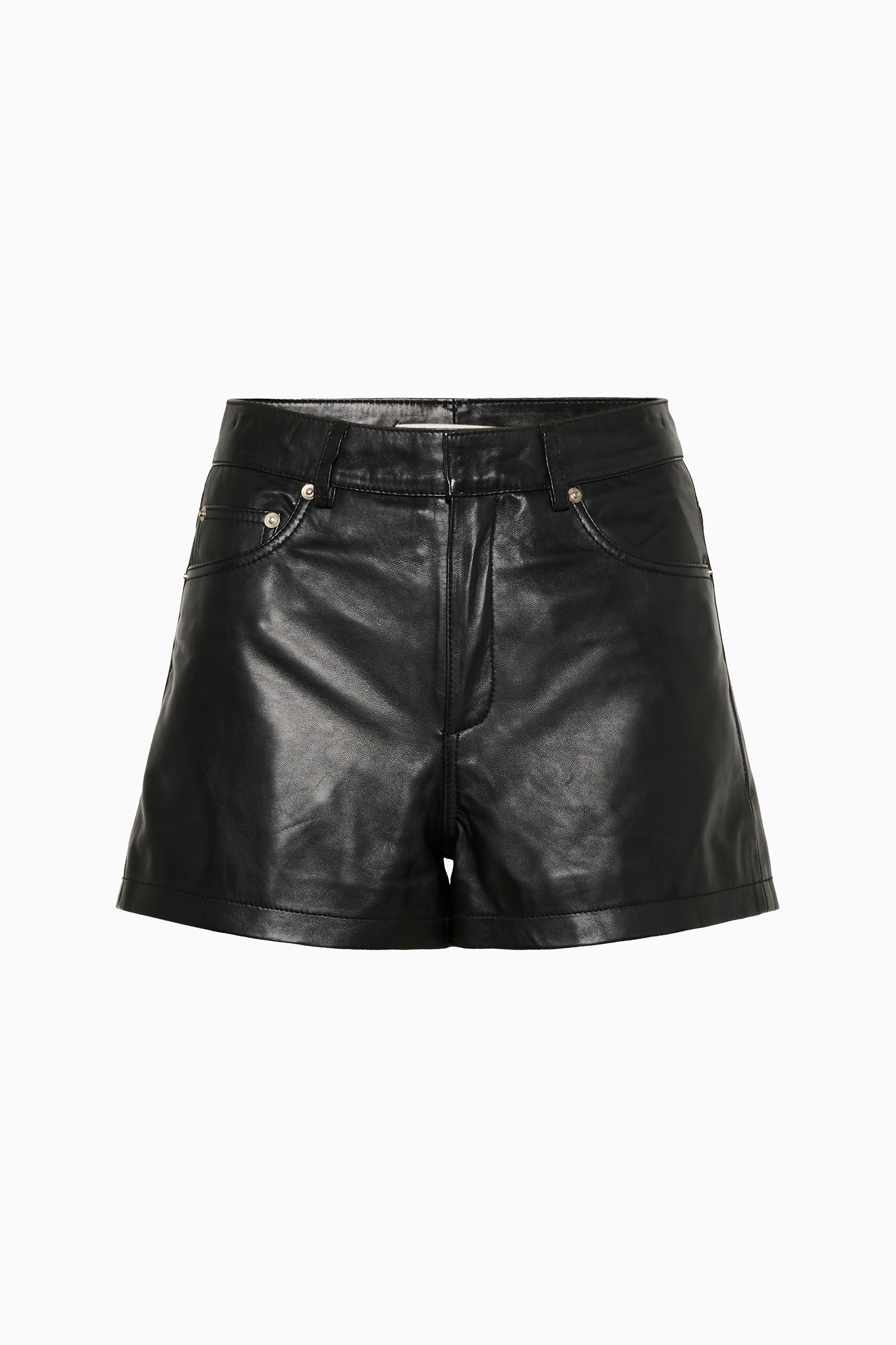 Marlie Leather Shorts - Black