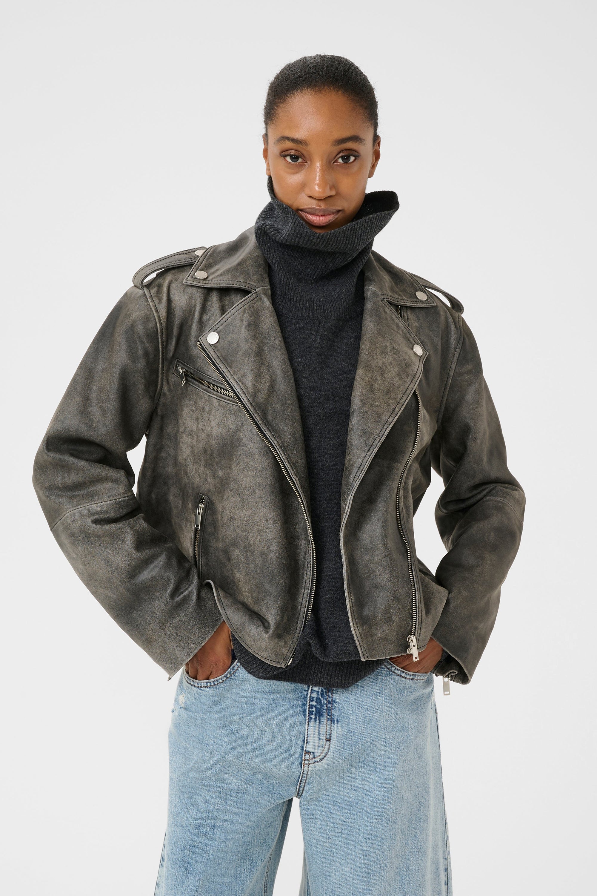 Naomi Vintage Jacket - Cold Vintage Grey