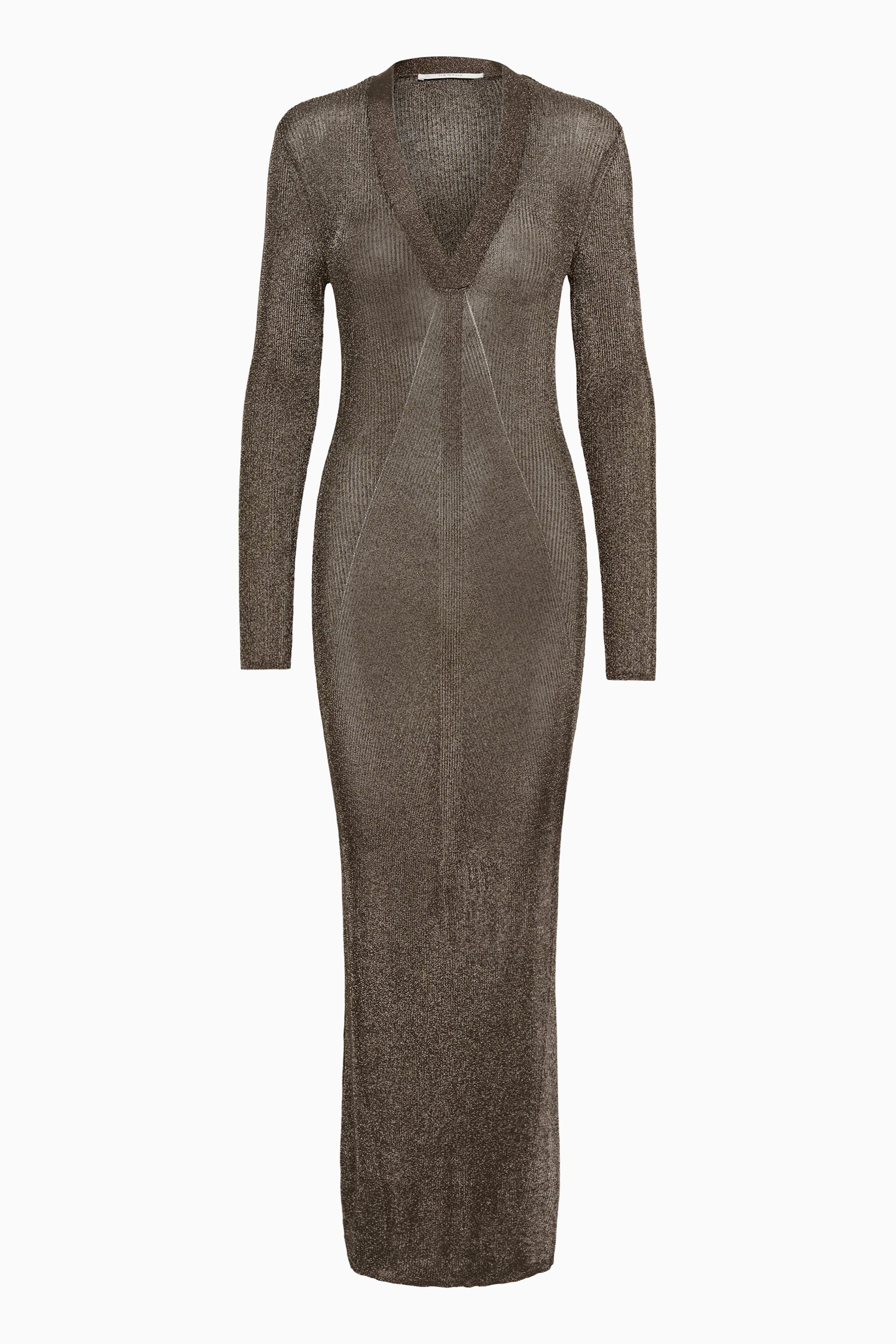 Silvi Dress - Warm Grey Metallic