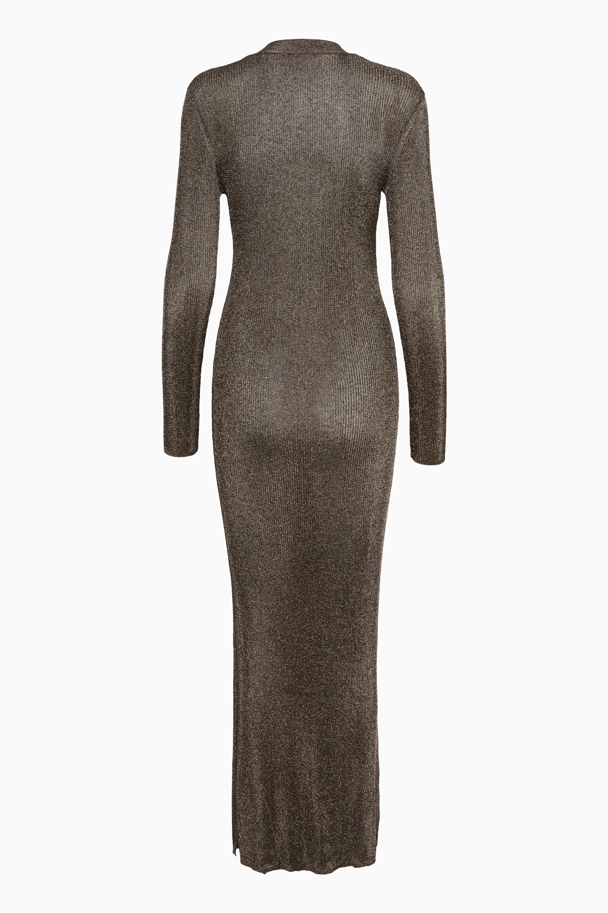 Silvi Dress - Warm Grey Metallic