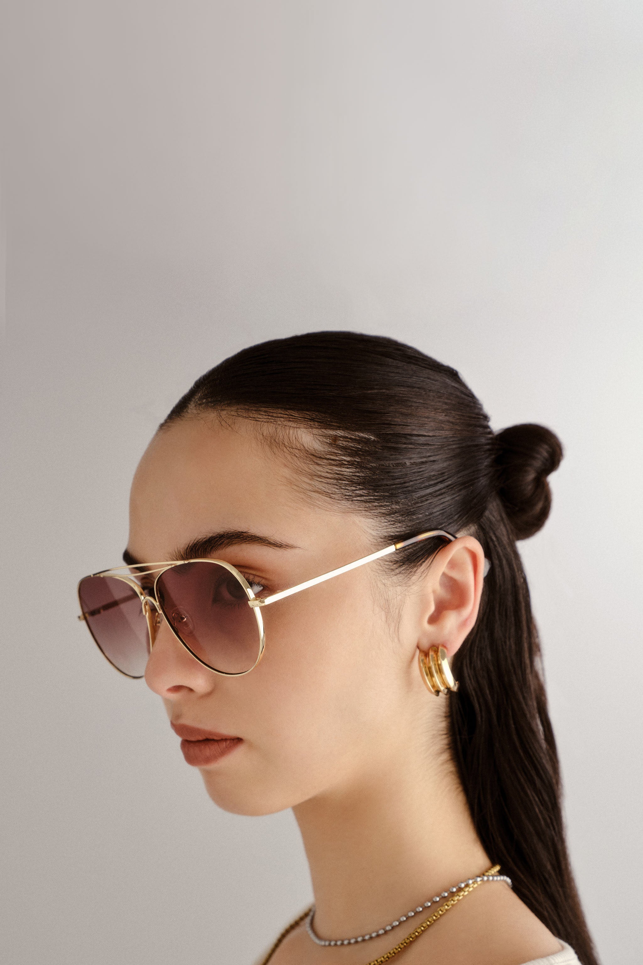 Abracadabra Sunglasses - Bright Gold w/ Brown // Le Sustain - RUM Amsterdam