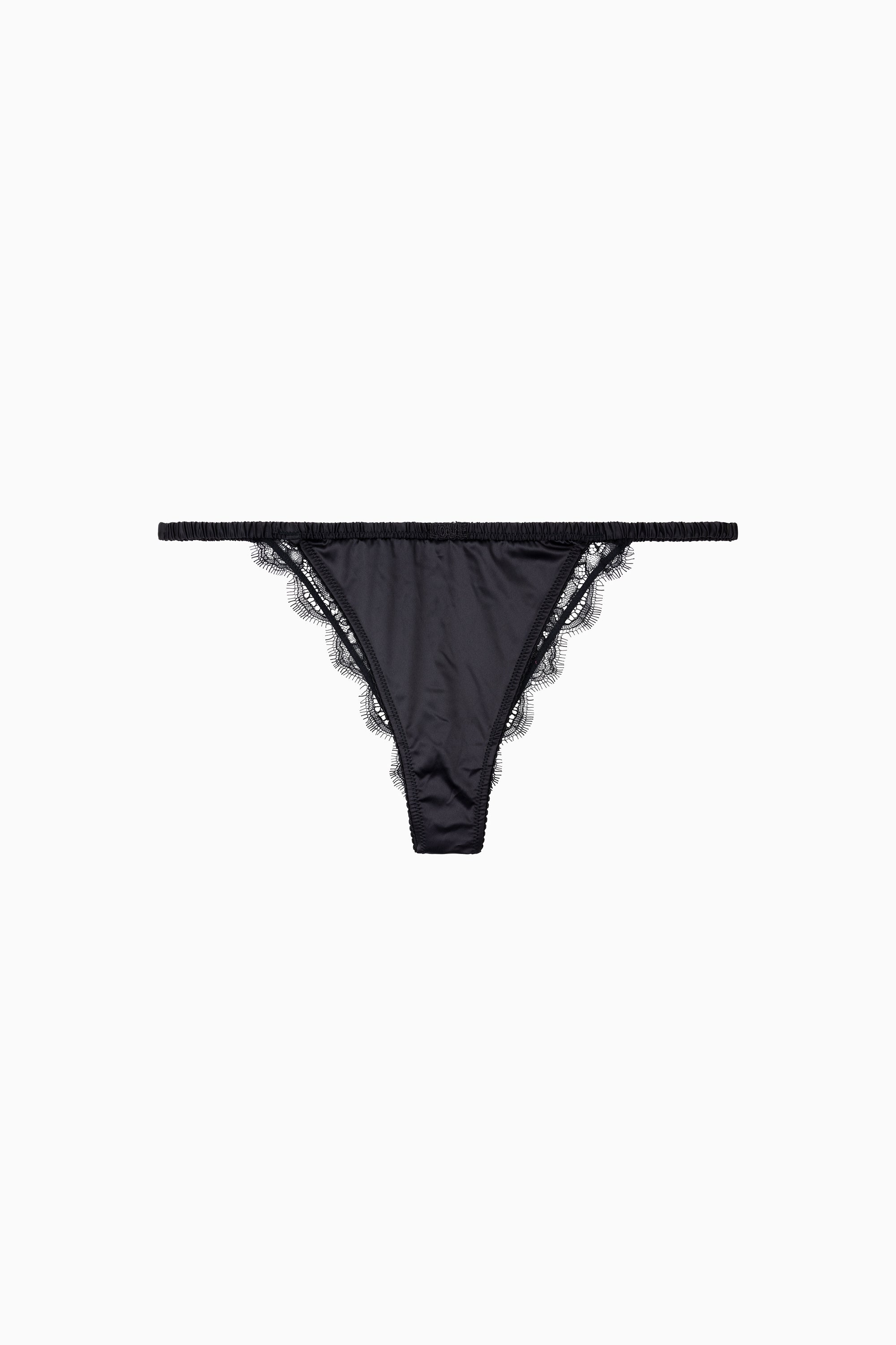 Charlotte Tanga-Style Briefs - Black