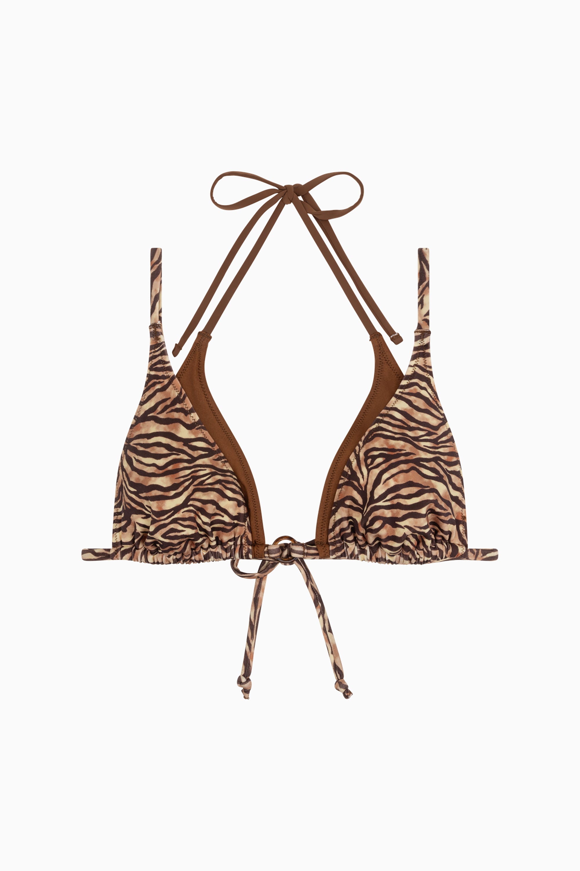 Jolly Double Triangle Bikini Top - Tiger