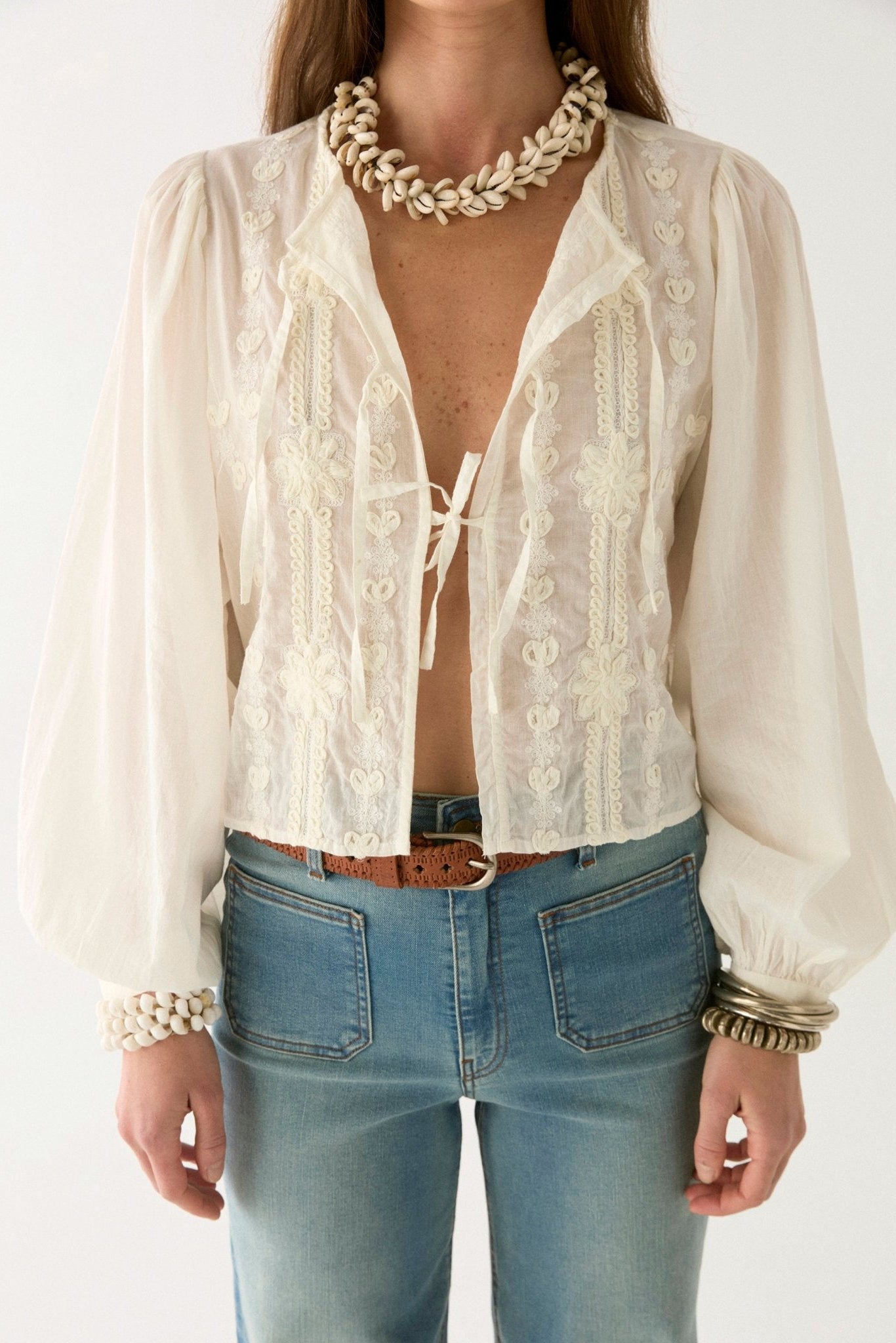 Lord Byron Ludovica Blouse - Pearl - RUM Amsterdam