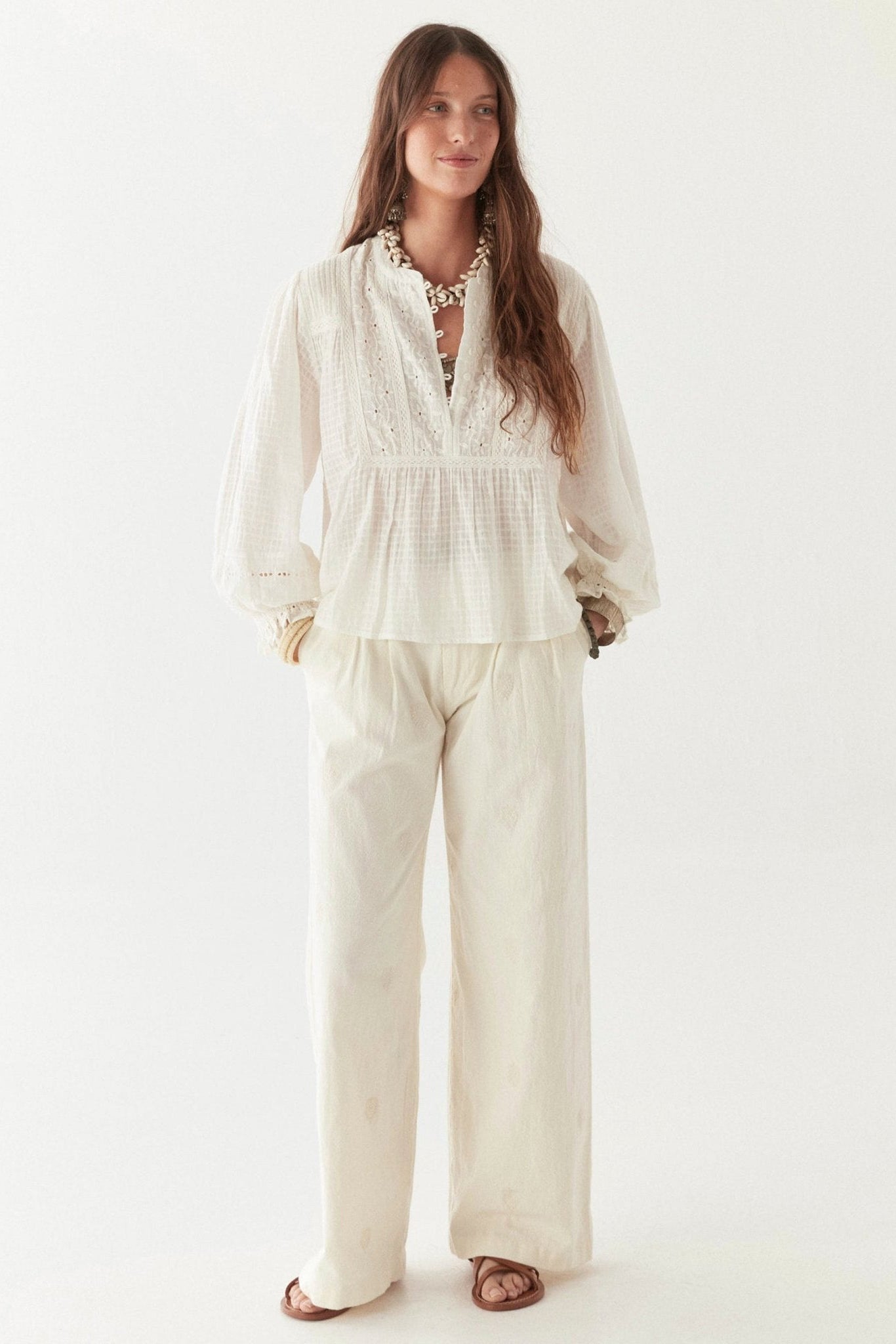 Lord Byron Sabine Blouse - Pearl - RUM Amsterdam
