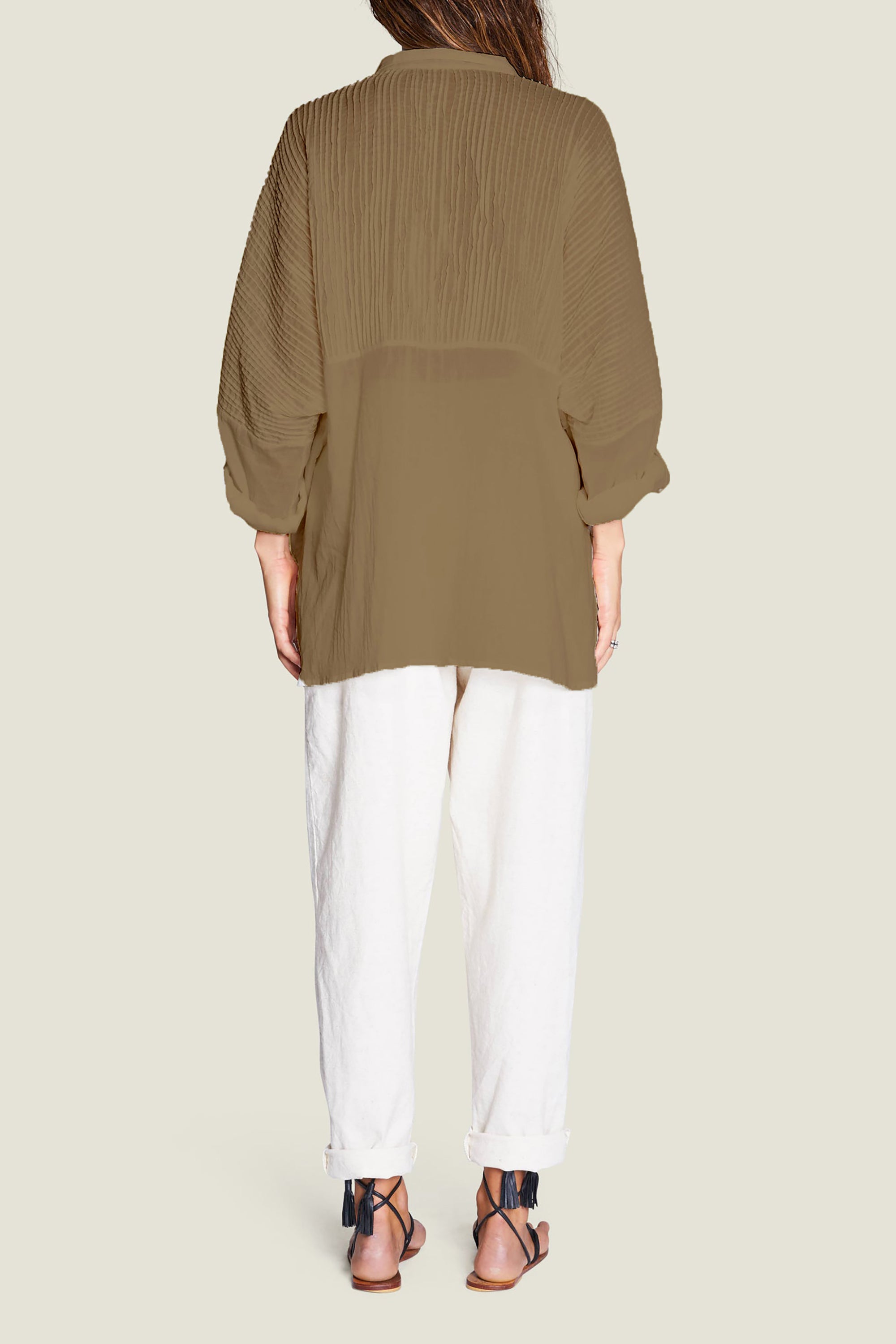 Biarritz Oversized Shirt - Khaki - RUM Amsterdam