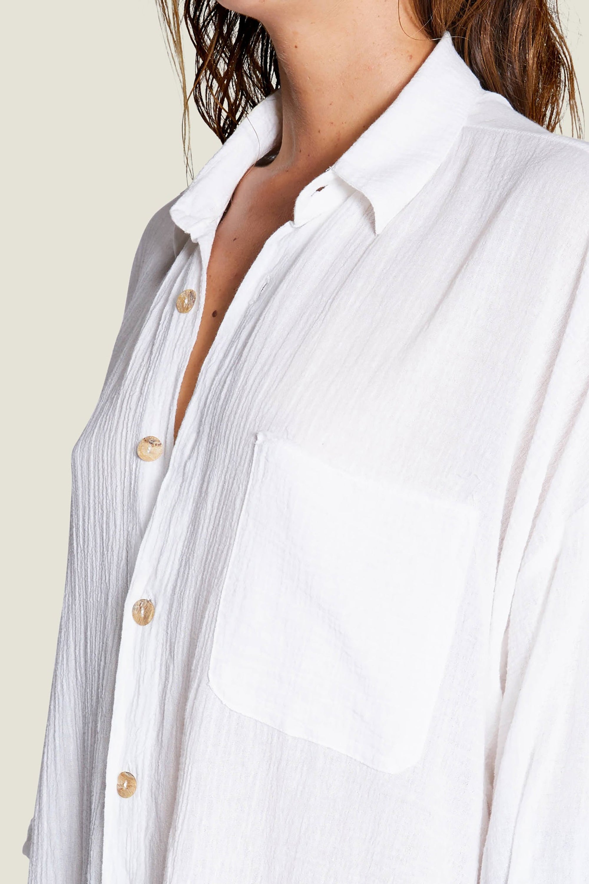 Mykonos Oversized Shirt - Off White - RUM Amsterdam