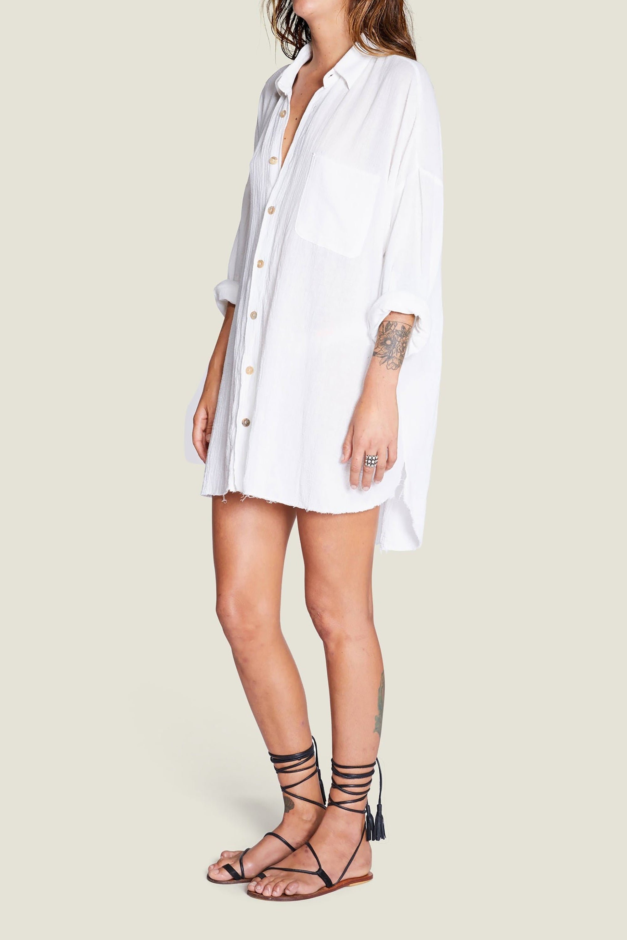 Mykonos Oversized Shirt - Off White - RUM Amsterdam