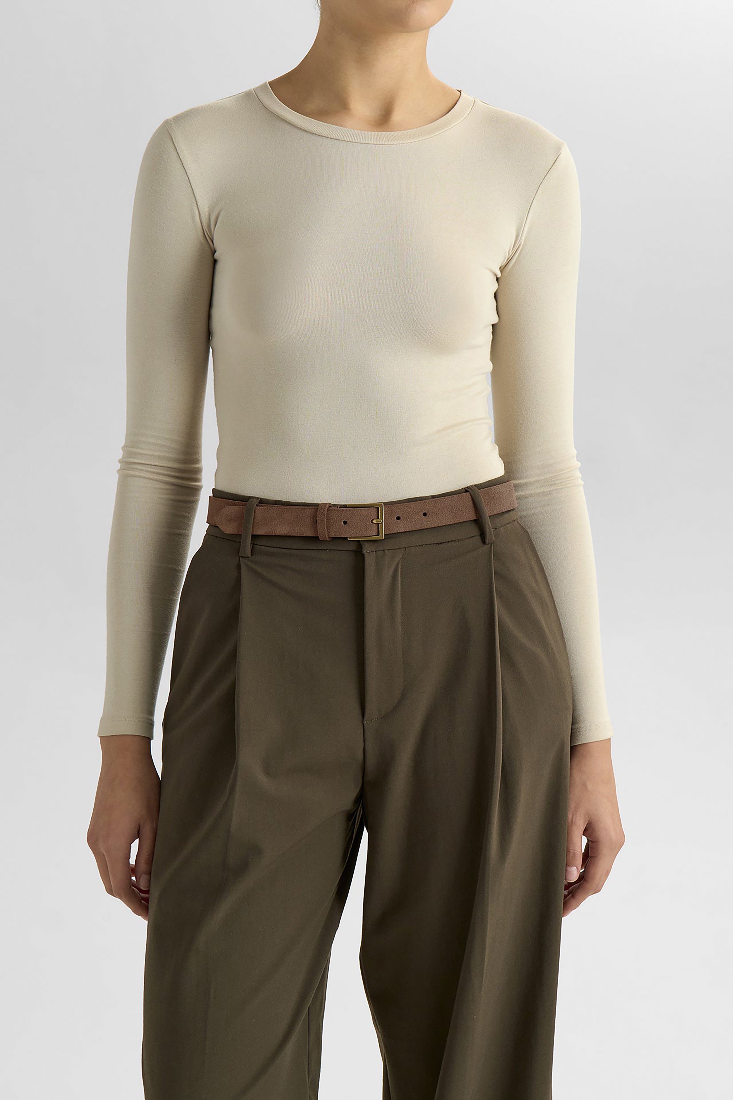 Emira Belt - Cognac w/ Brushed Gold