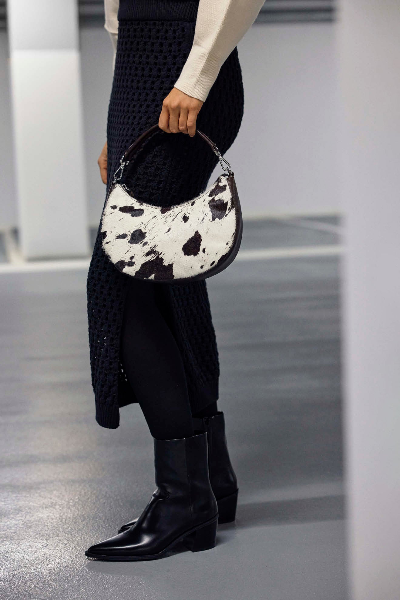 Helia Crossbody Bag - Cow Print